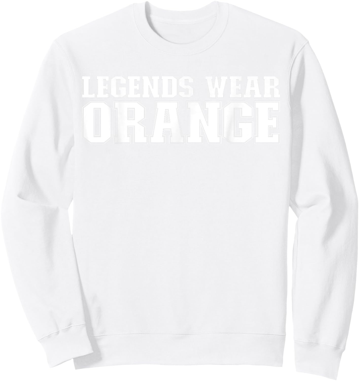 Legends Wear Orange Spirit Wear Team Game Color War Funny Sweatshirt - Sweatshirt | White