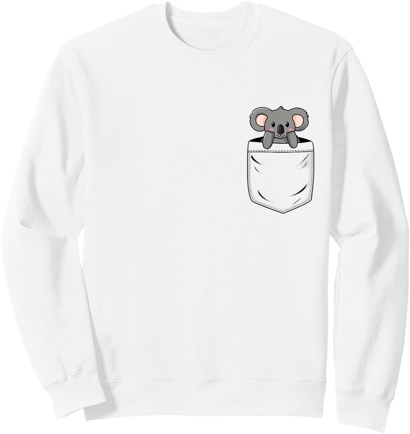 Koala Lovers Cute Funny Koala In Pocket Sweatshirt - Sweatshirt | White