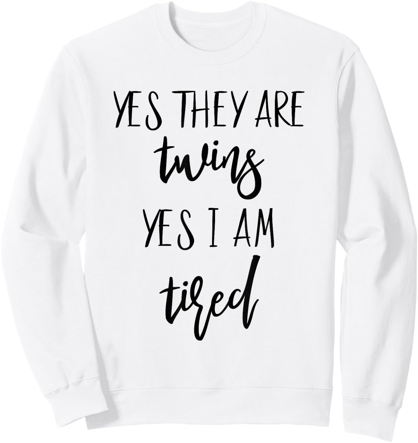 Twin Mama First Mother's Day Twin Mom Daddy From Twins Stuff Sweatshirt - Sweatshirt | White