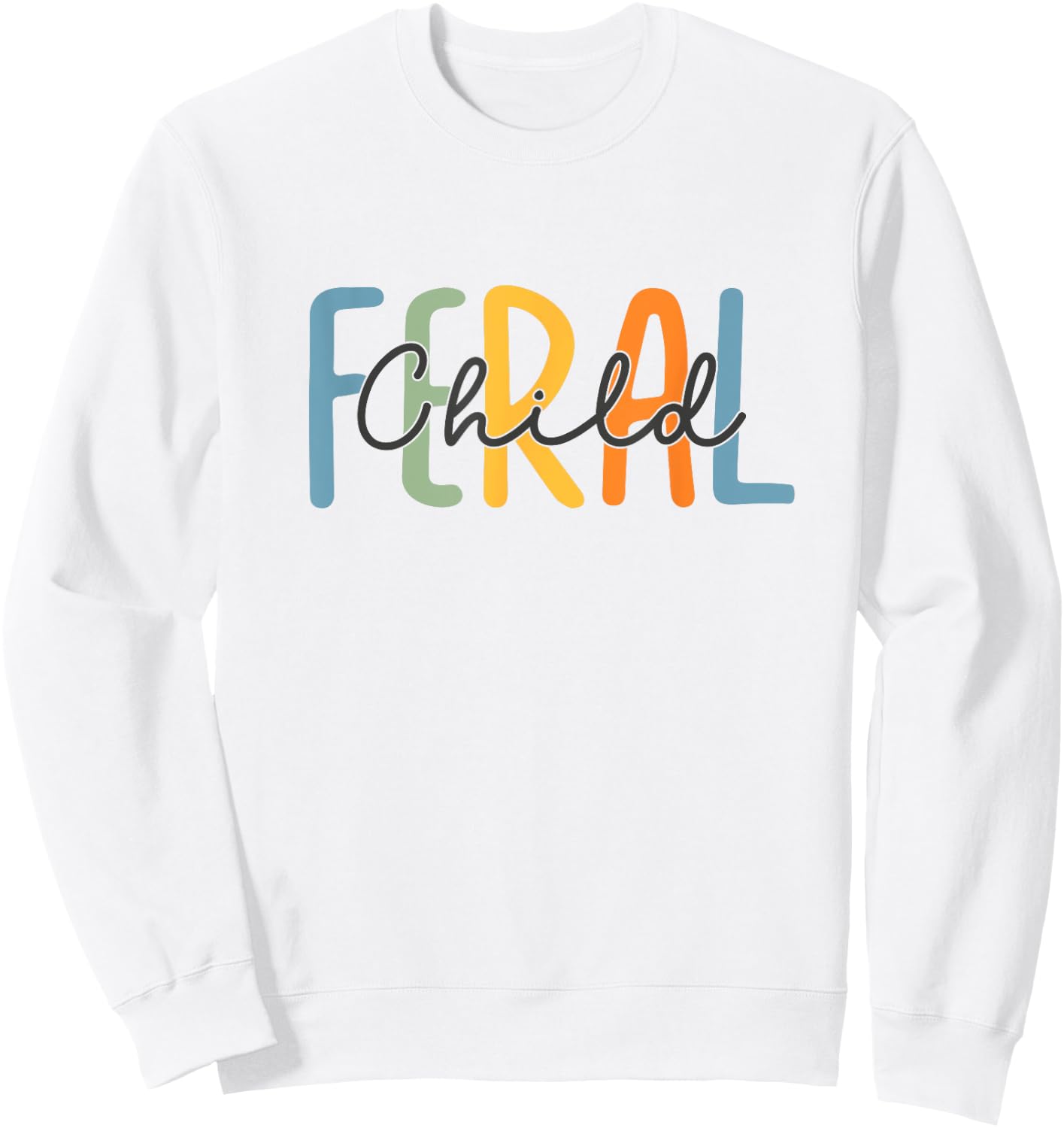 Vintage Feral Child Toddler Feral Girl Or Boy Flower Girl Sweatshirt - Sweatshirt | White