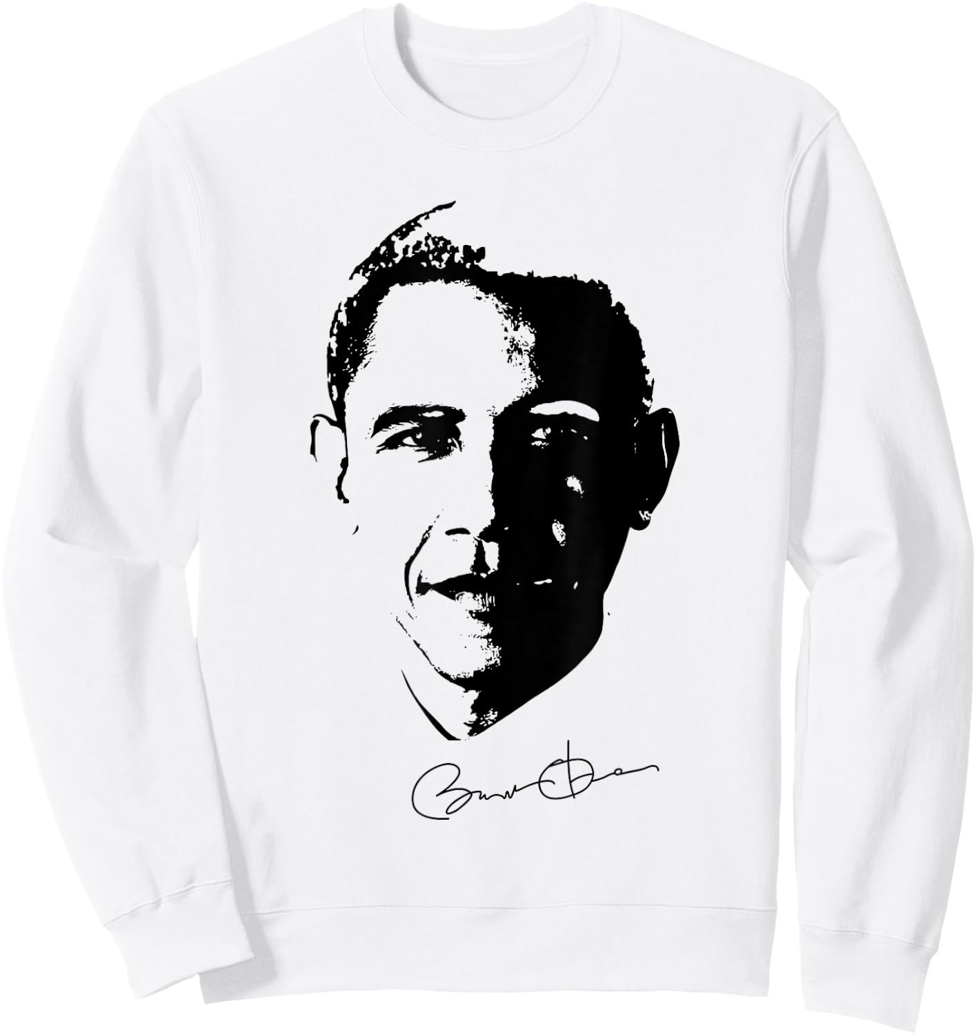Egoteest: Barack Obama Signed Shirt, Political , USA Sweatshirt - Sweatshirt | White