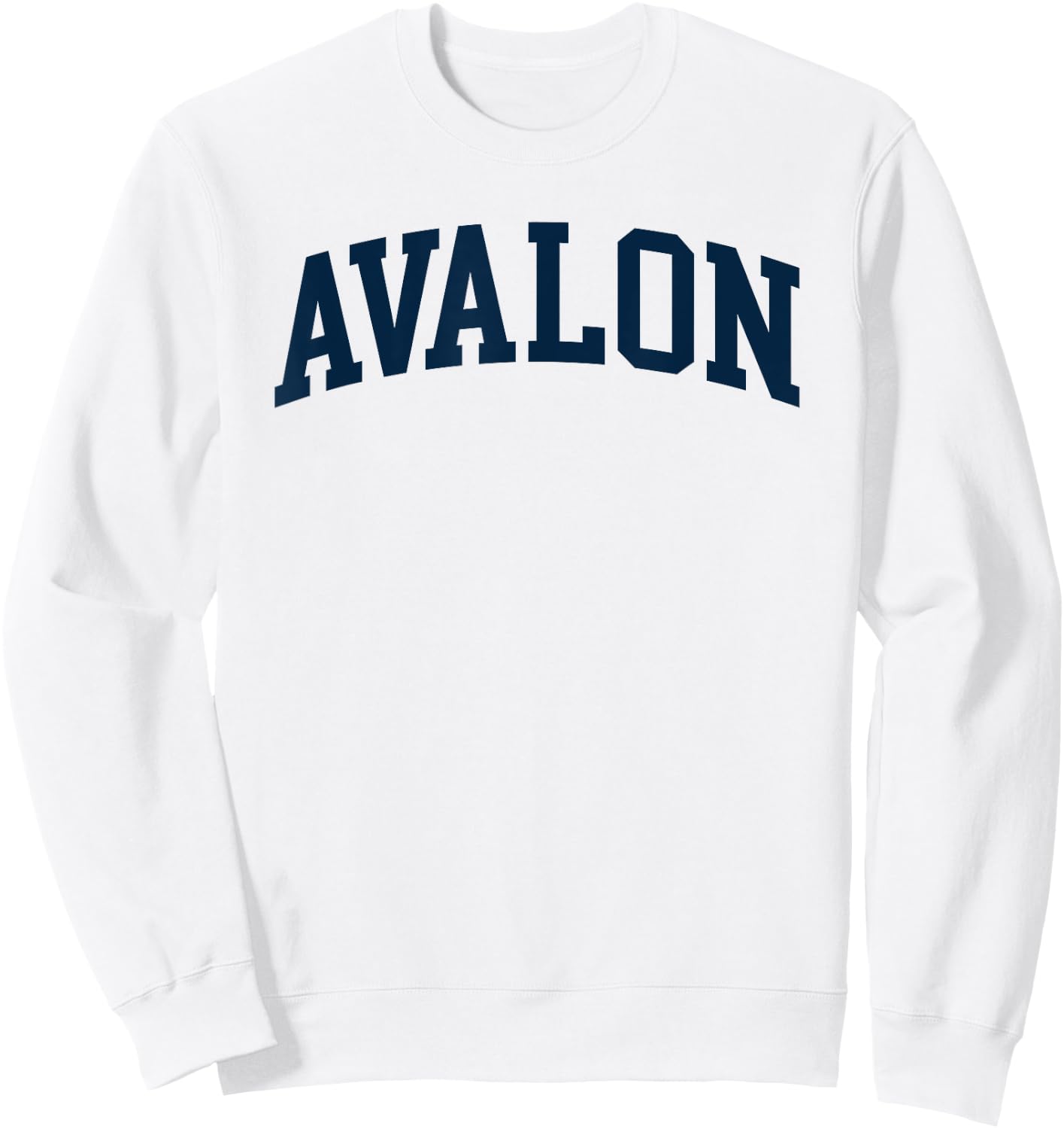 Avalon New Jersey Retro Preppy Throwback Sweatshirt - Sweatshirt | White