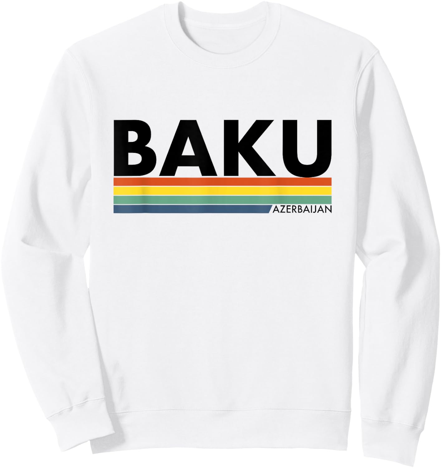 Baku Azerbaijan Azerbaijani Sweatshirt - Sweatshirt | White