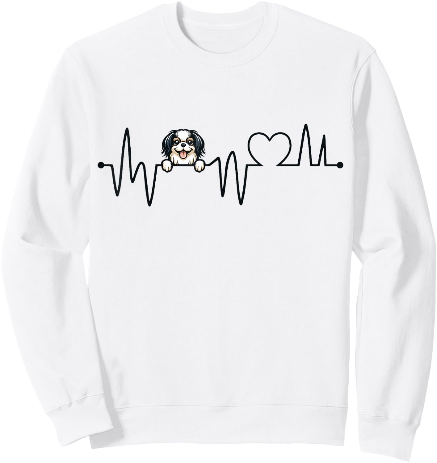 Cool Japanese Chin Art Women Kids Chin Lover Sweatshirt - Sweatshirt | White