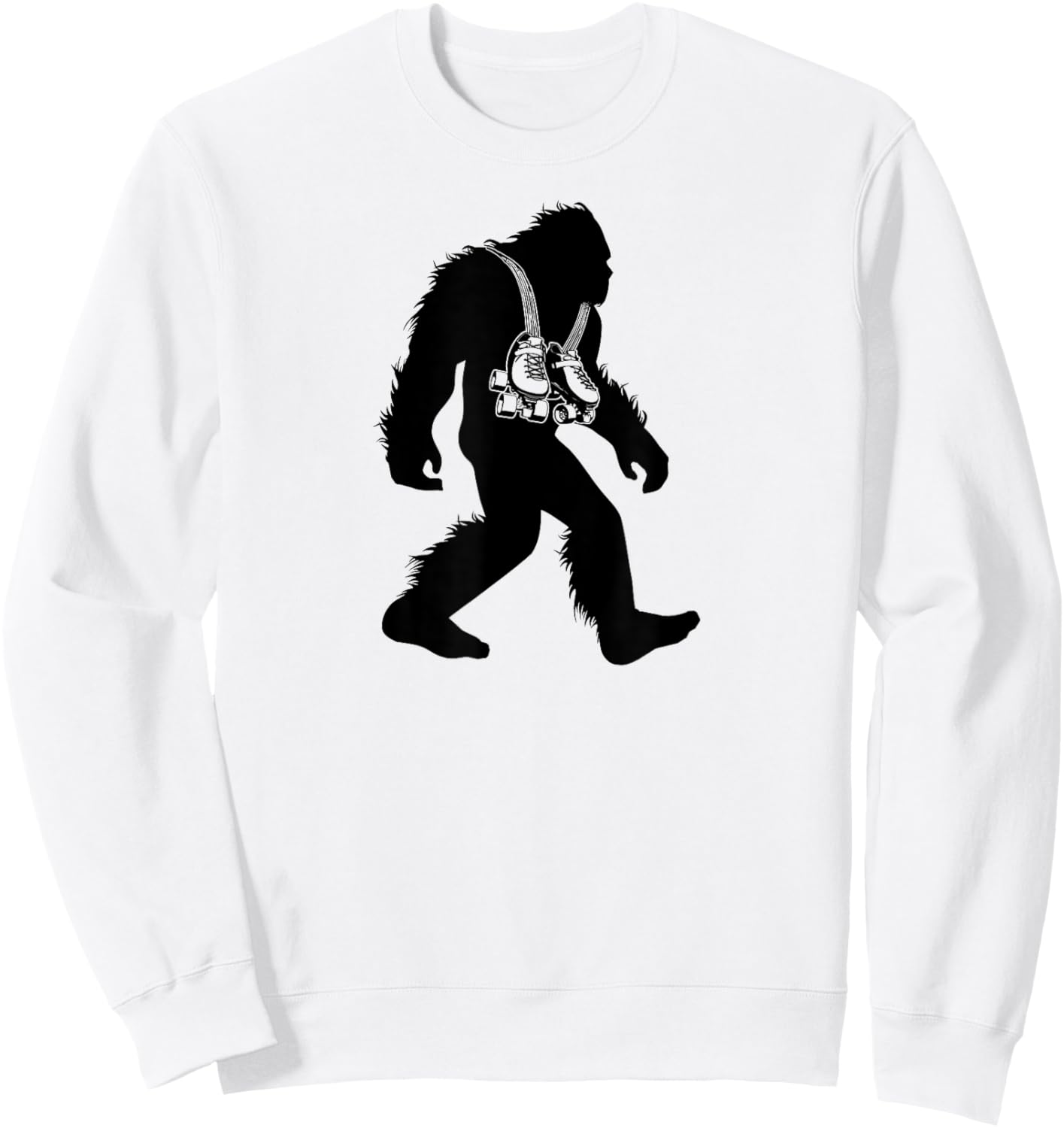 Bigfoot Rollerskate , Sasquatch Retro Skating Shirt Gift Sweatshirt - Sweatshirt | White