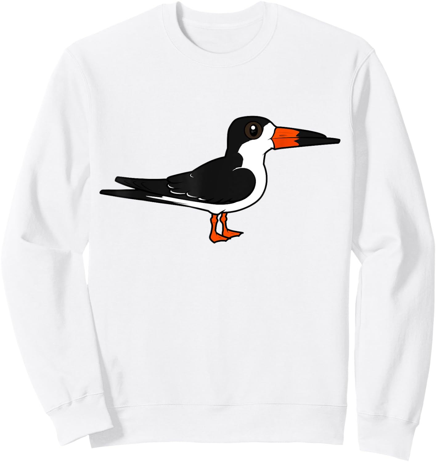 Cute Cartoon Black Skimmer Unique Shorebird Birdorable Bird Sweatshirt - Sweatshirt | White