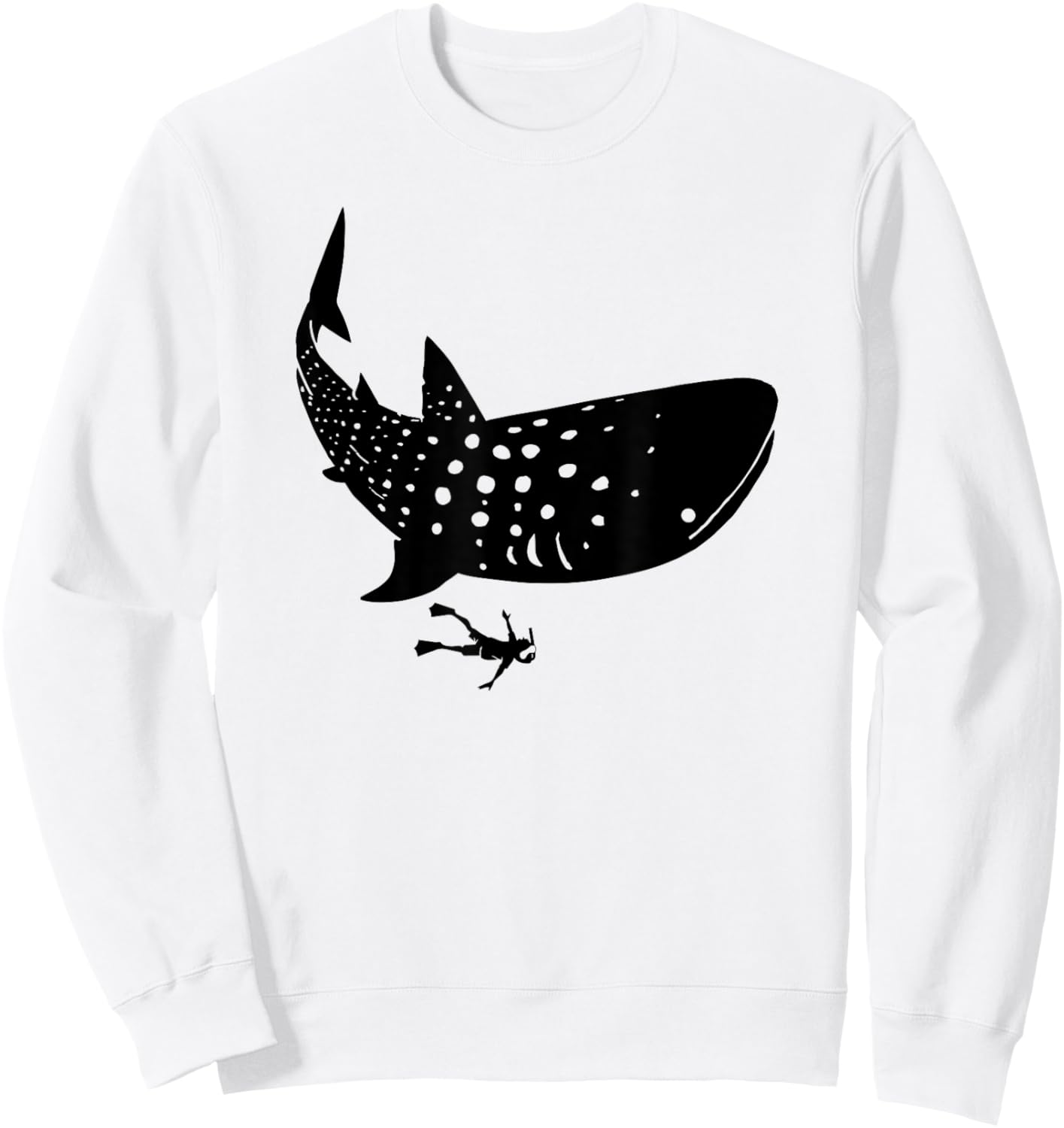Whale Shark Diving Snorkeling Sweatshirt - Sweatshirt | White