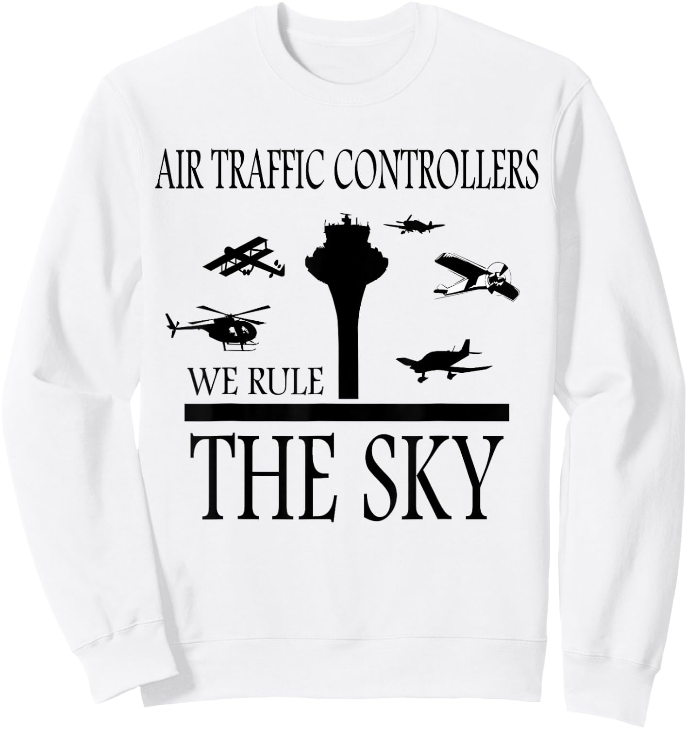 Aviation Air Traffic Controller ATC Sweatshirt - Sweatshirt | White