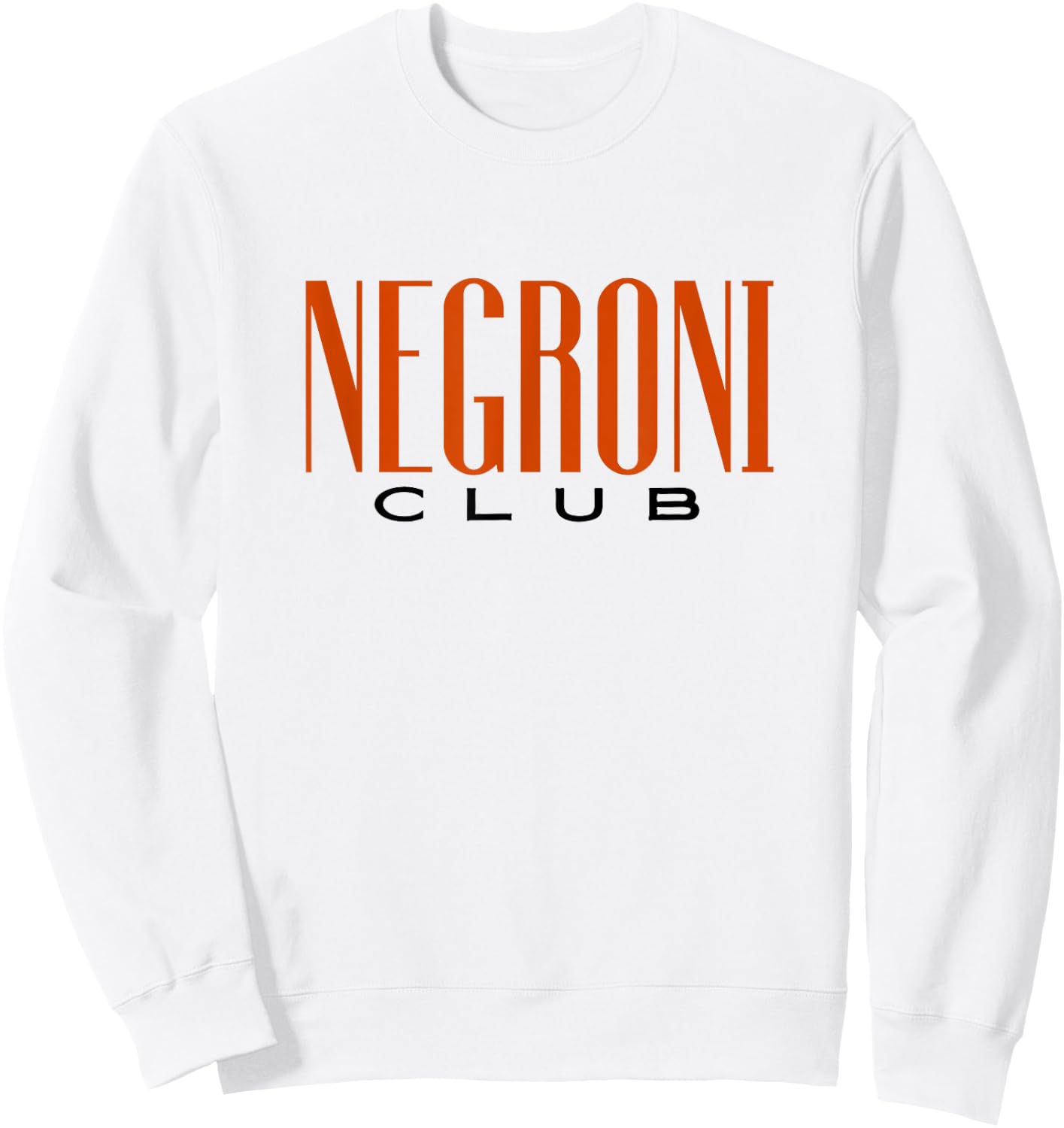 Negroni Club | Classic Gin Vermouth Cocktail Drink & Team Sweatshirt - Sweatshirt | White
