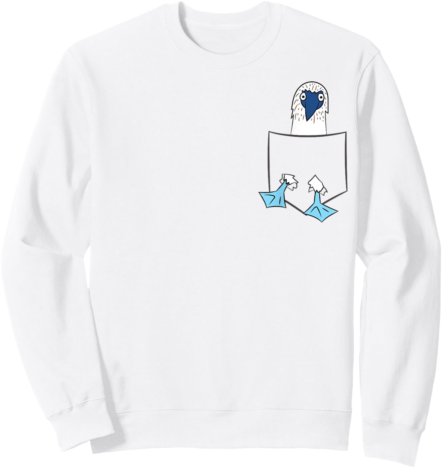 Blue Foot Booby In The Pocket Bird Cute Blue-Footed Booby Sweatshirt - Sweatshirt | White