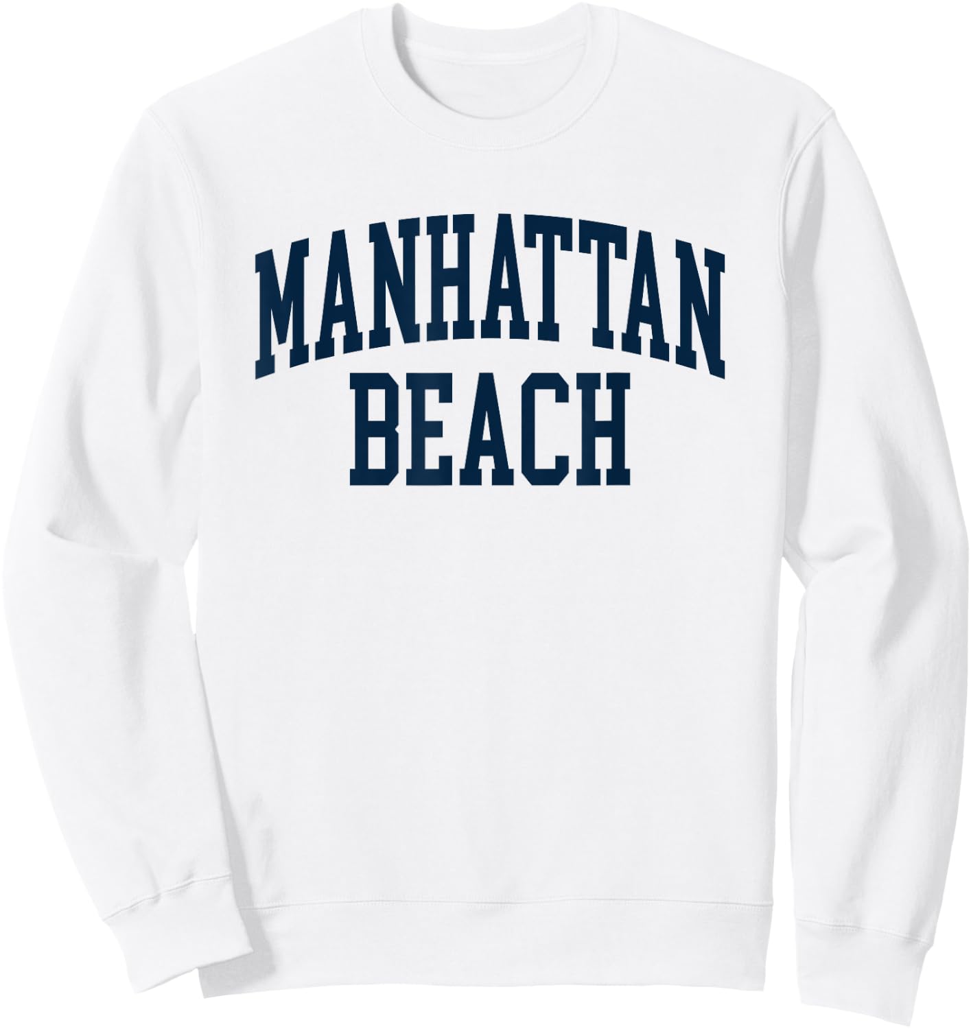 Manhattan Beach New York Souvenir Retro Preppy Throwback Sweatshirt - Sweatshirt | White