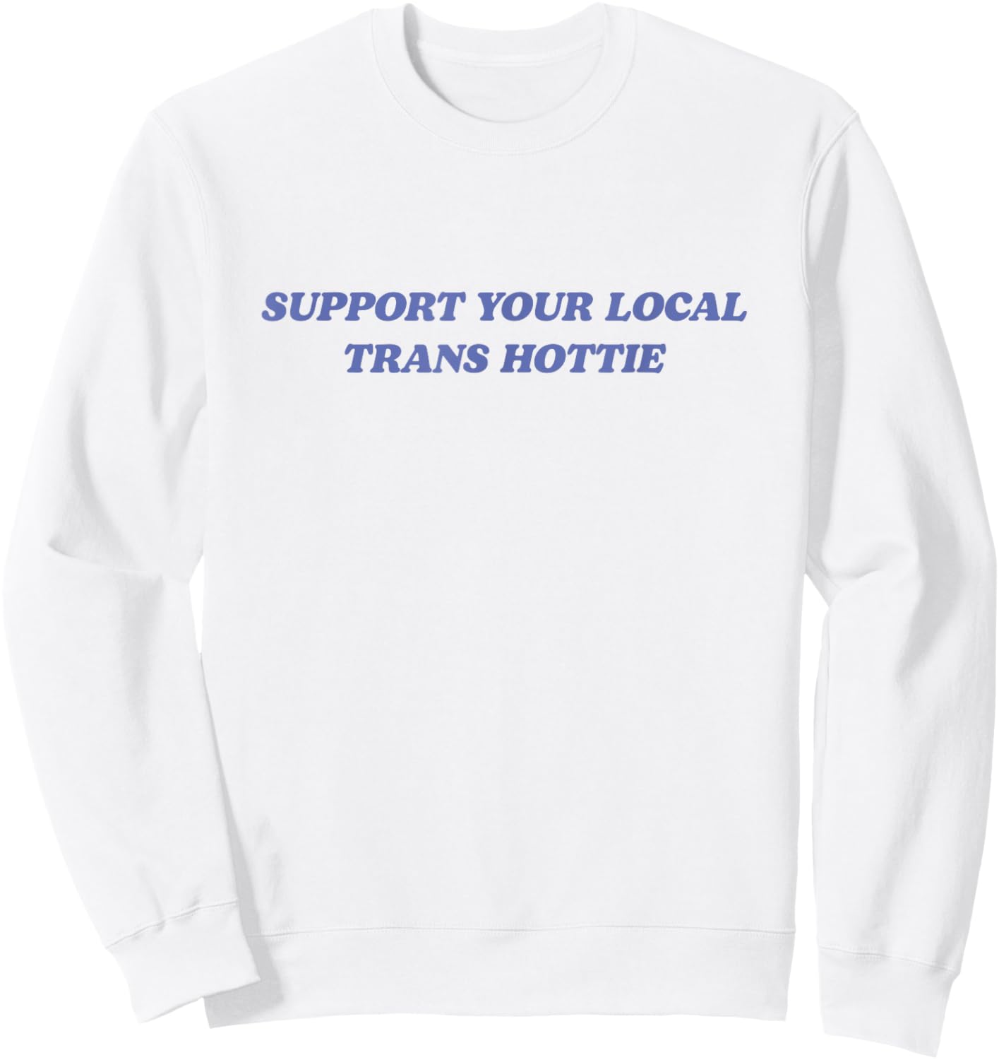 Support Your Local Trans Hottie Trans Rights Funny Activist Sweatshirt - Sweatshirt | White