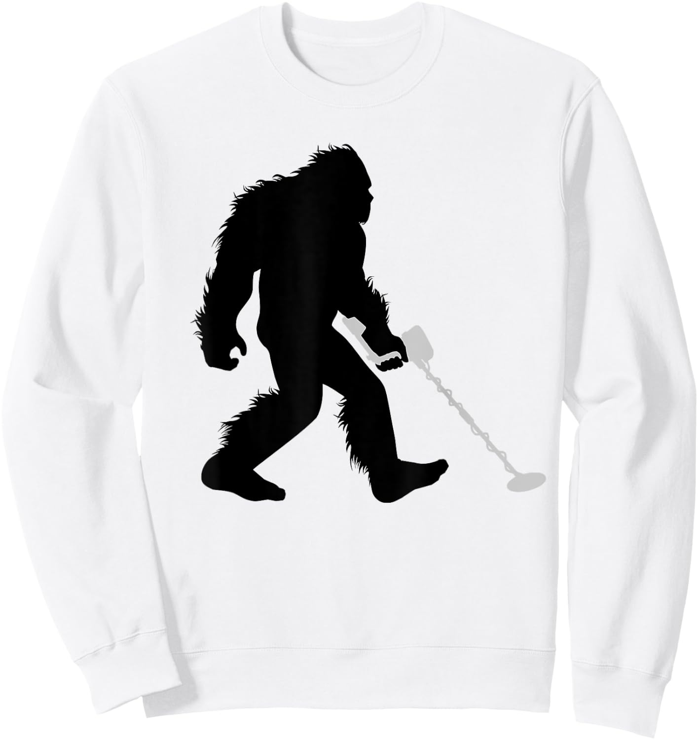 Bigfoot Metal Detector Sasquatch Metal Detecting Sweatshirt - Sweatshirt | White