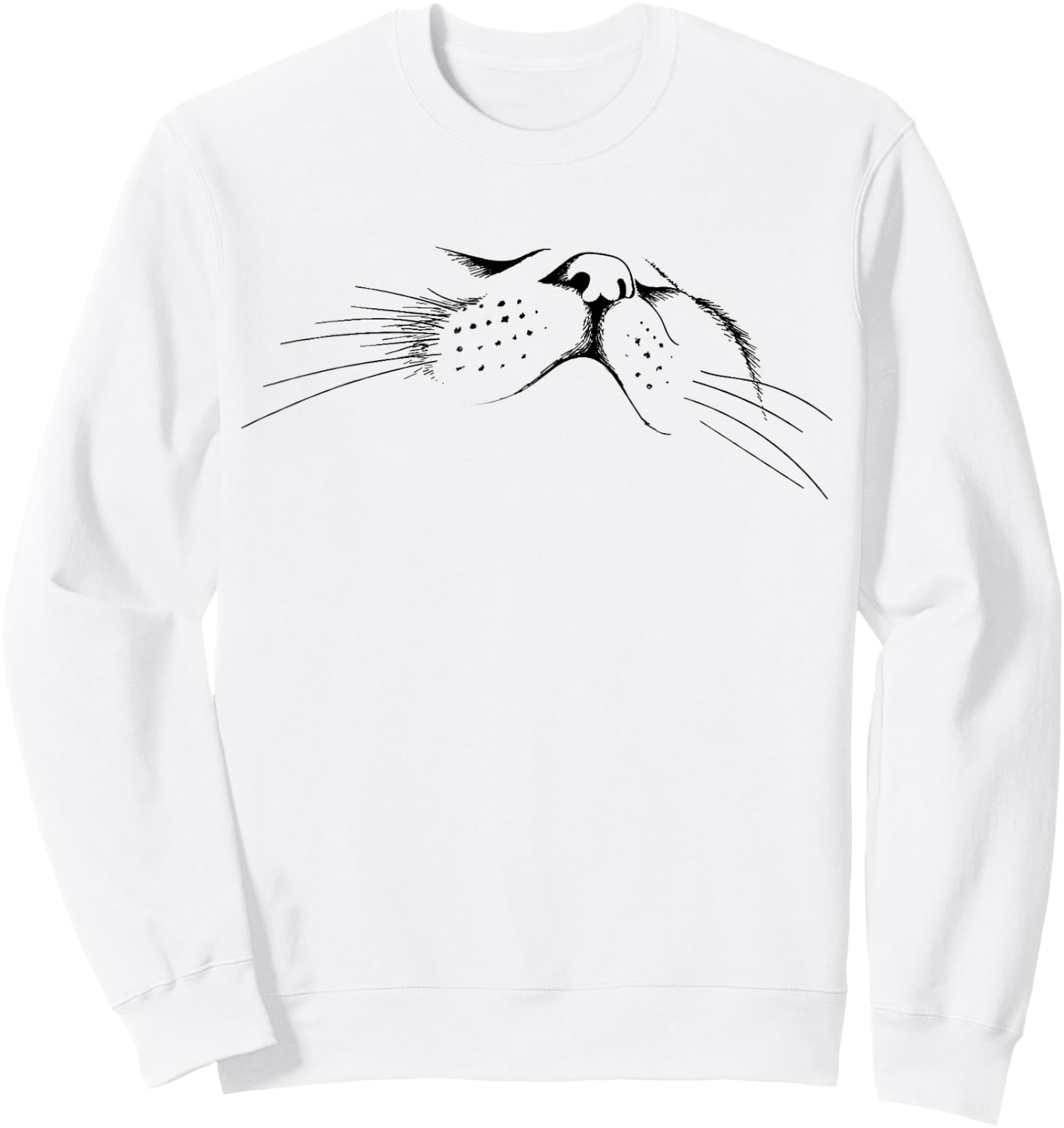 A Drawing Of Cat Women Sweatshirt - Sweatshirt | White