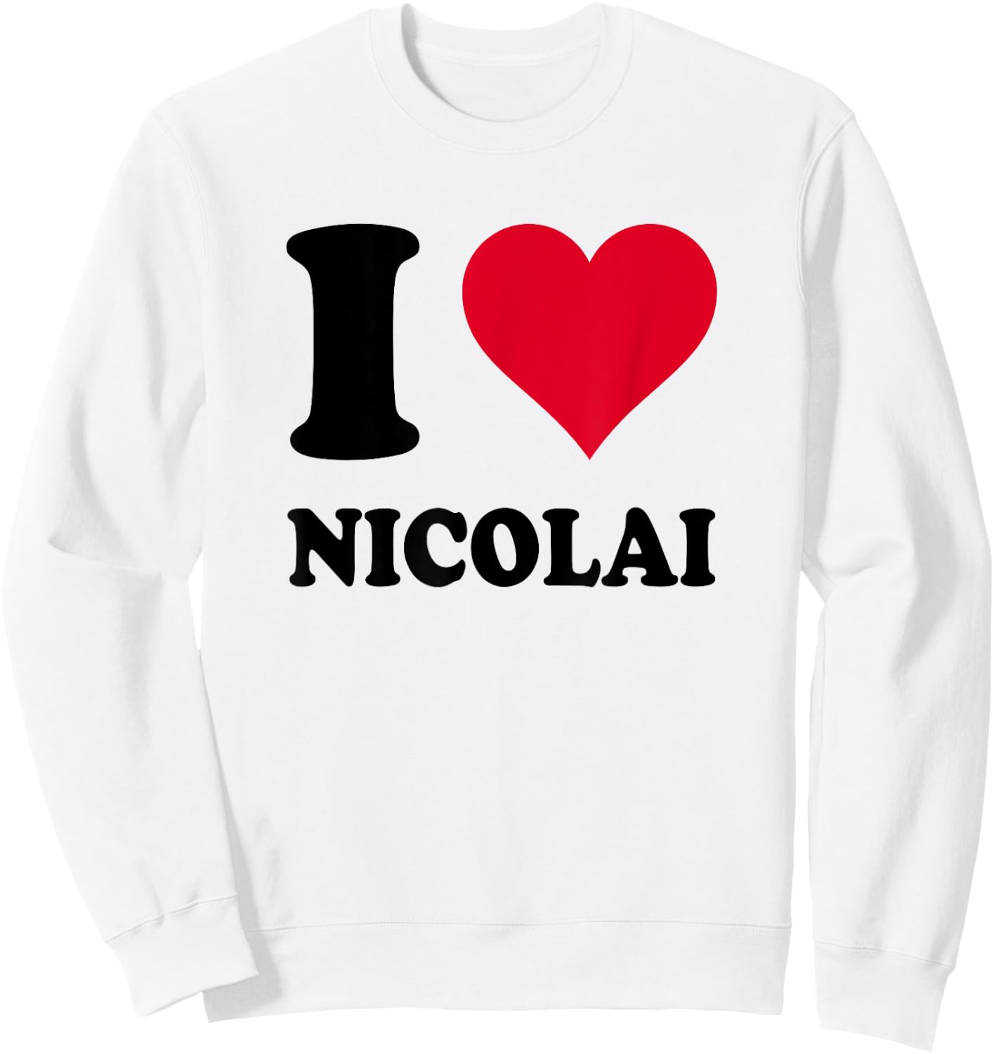 I Love Nicolai Sweatshirt - Sweatshirt | White