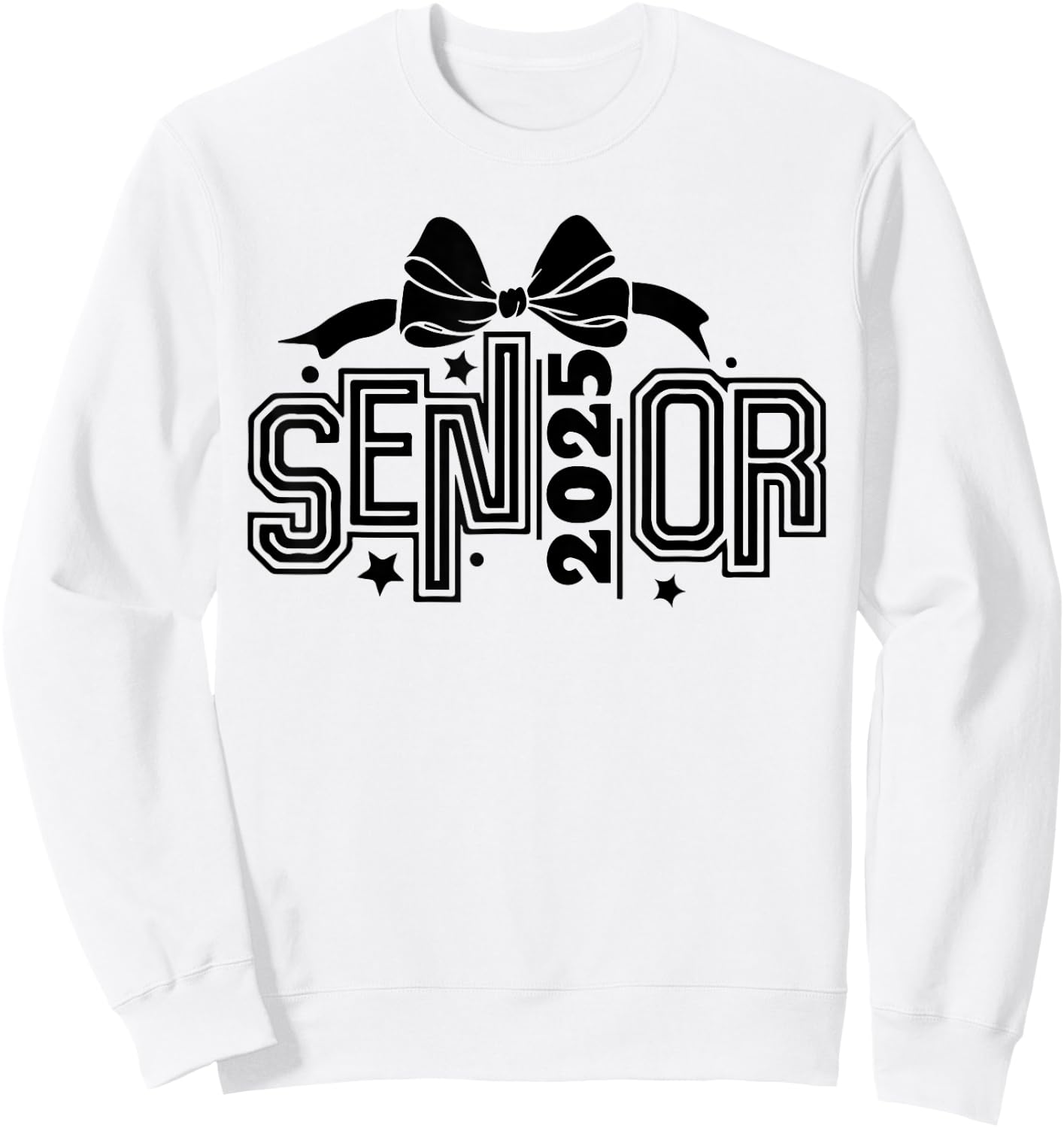 Senior 2025 Coquette Pink Bow Class of 2025 back to school Sweatshirt - Sweatshirt | White