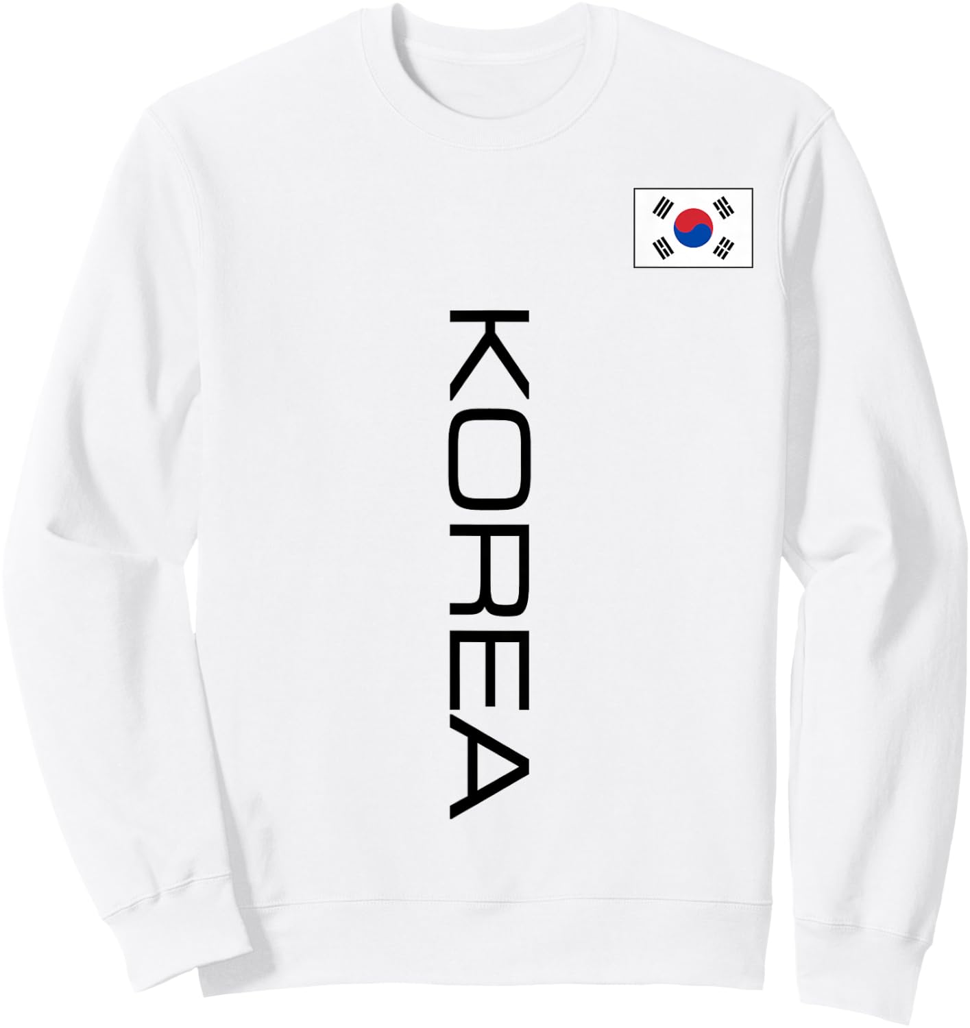 South Korea Flag Sports Athletic Jersey Vertical Style Sweatshirt - Sweatshirt | White