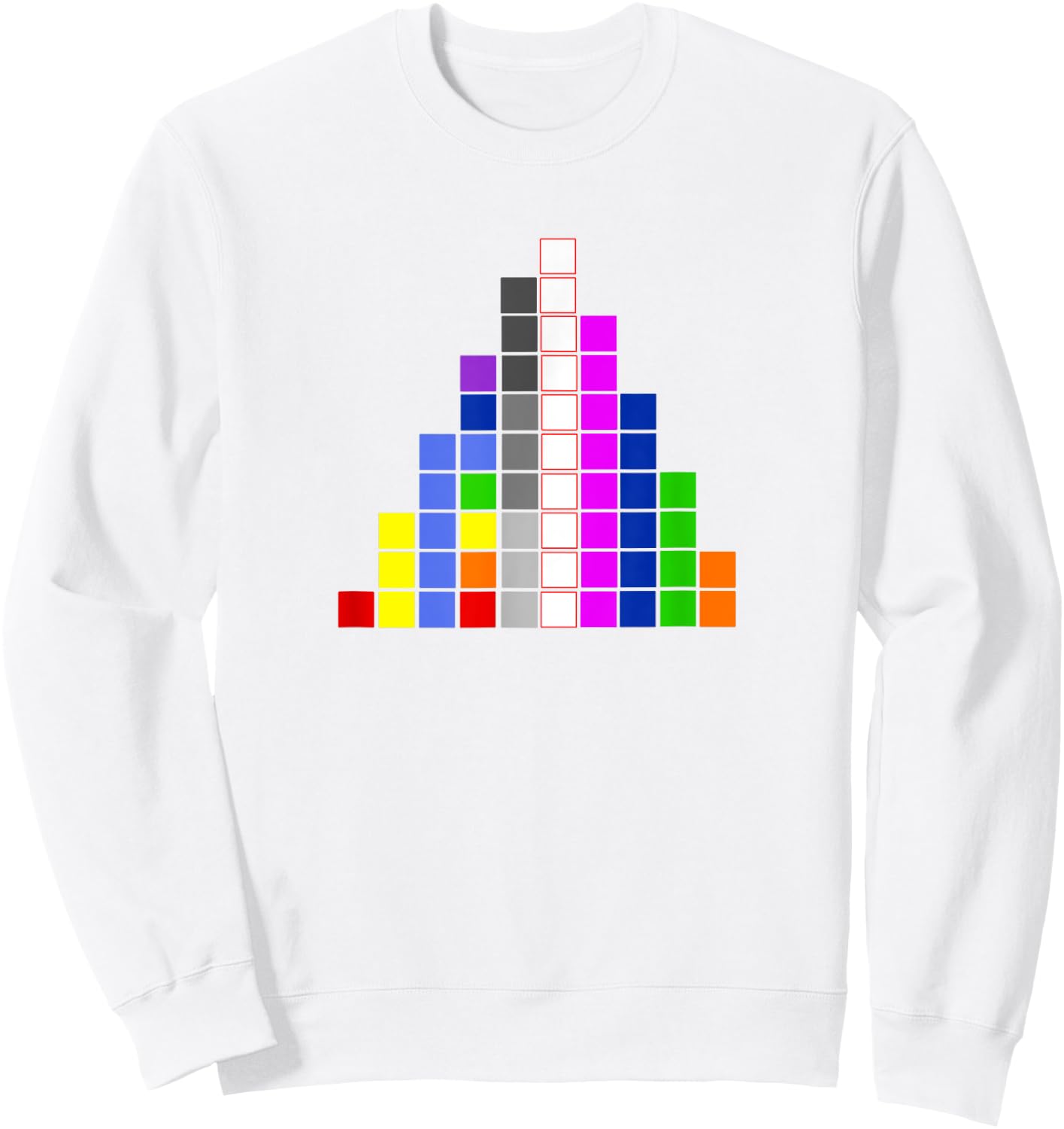 Color Number Squares Sweatshirt - Sweatshirt | White