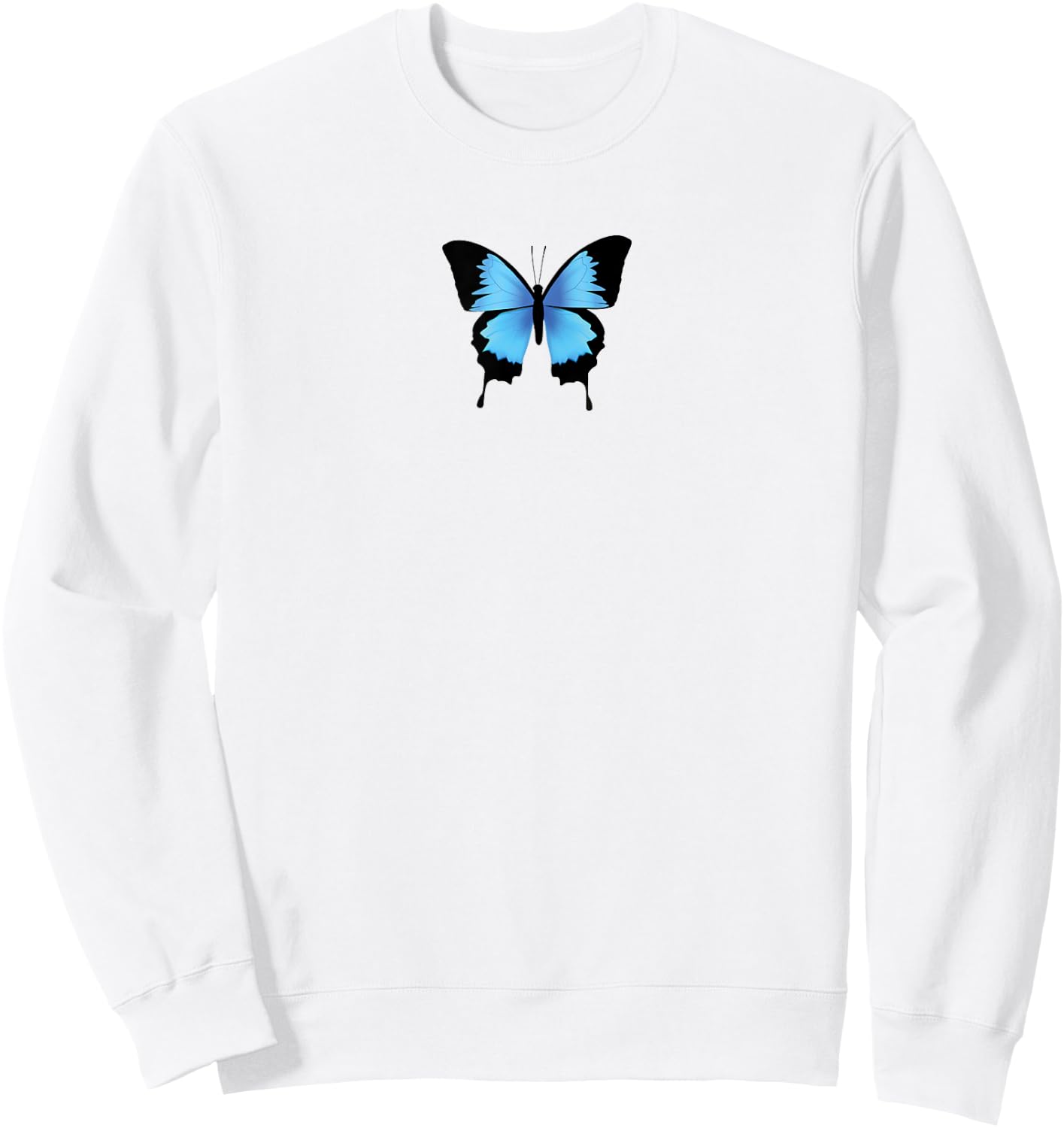 Grunge Butterfly Blue Grunge Aesthetic Clothes Sweatshirt - Sweatshirt | White