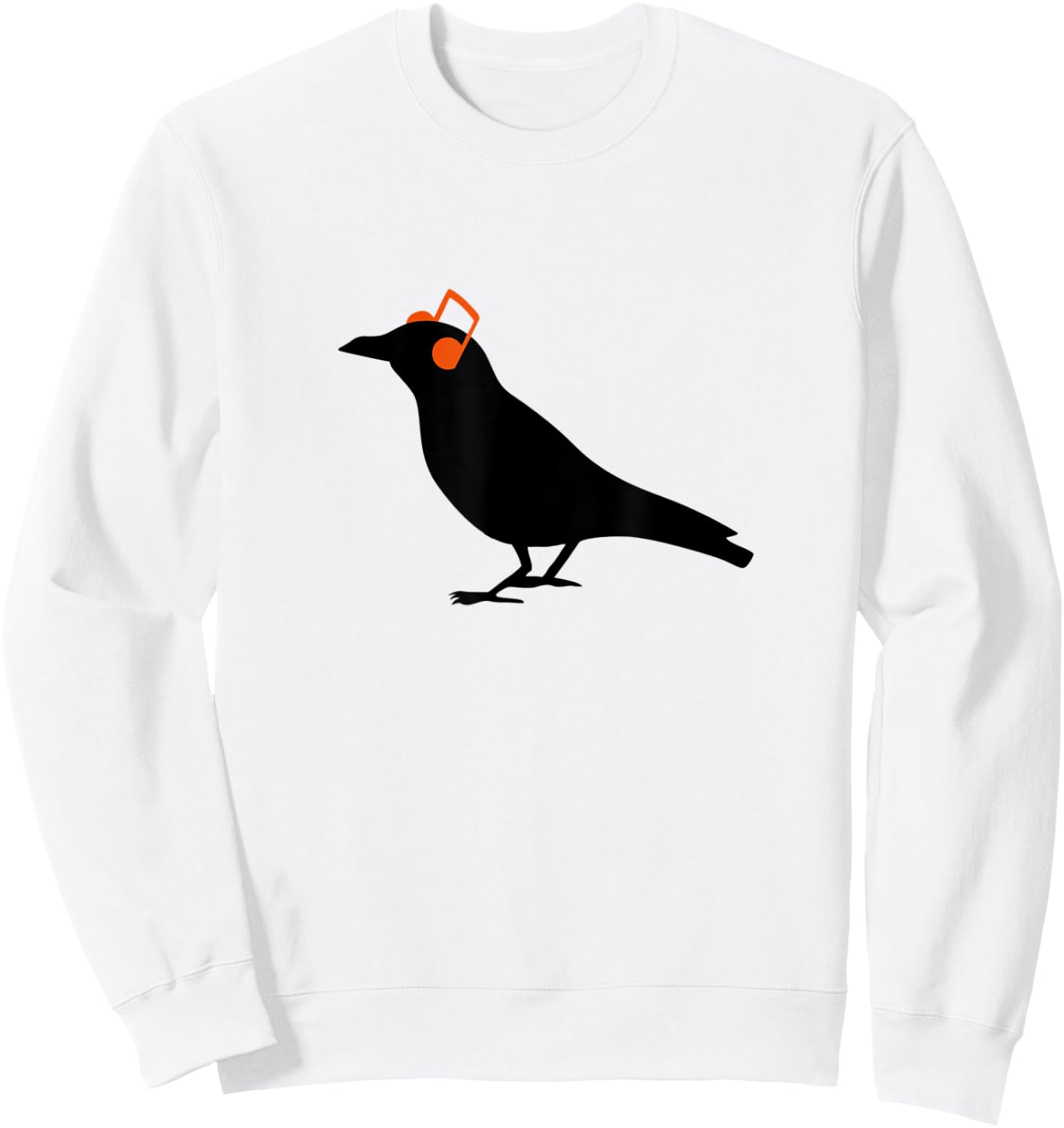Headphones Headphones notes Raven Bird Hipster Sweatshirt - Sweatshirt | White