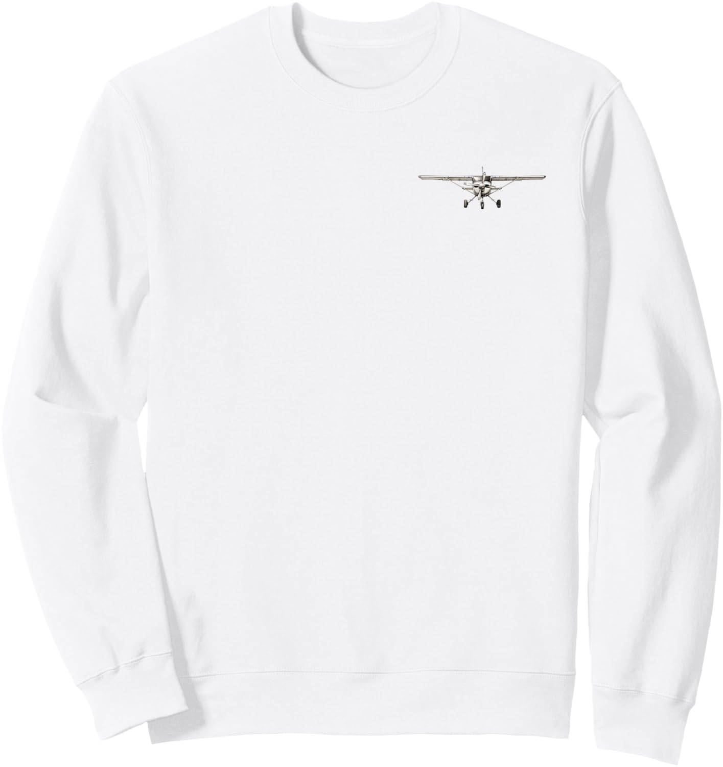 Pilot C172 Flying Airplane Mode On (2-Sided) Sweatshirt - Sweatshirt | White