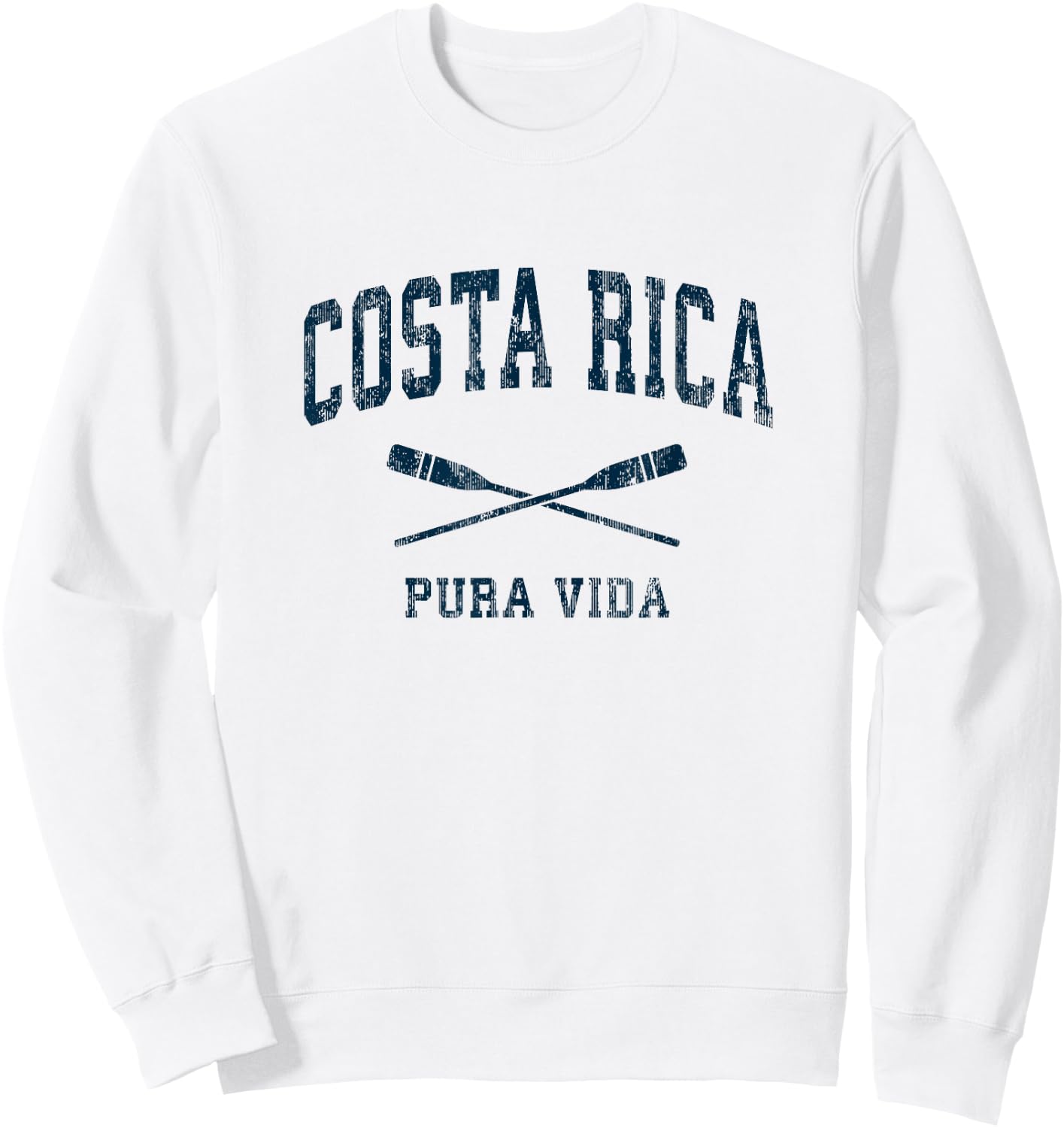 Costa Rica Costa Rica Vintage Nautical Paddles Sports Oars Sweatshirt - Sweatshirt | White