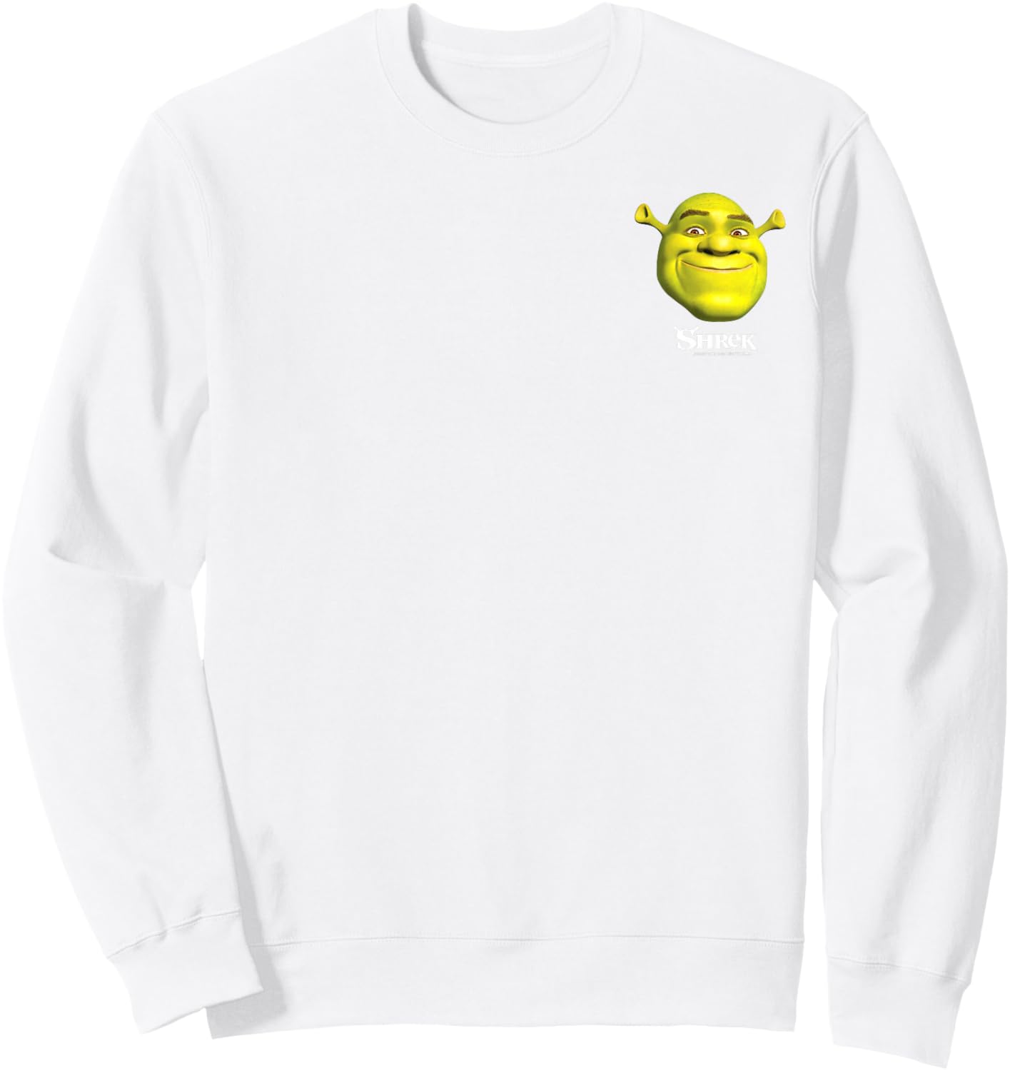 Shrek Small Pocket Size Face Logo Sweatshirt - Sweatshirt | White