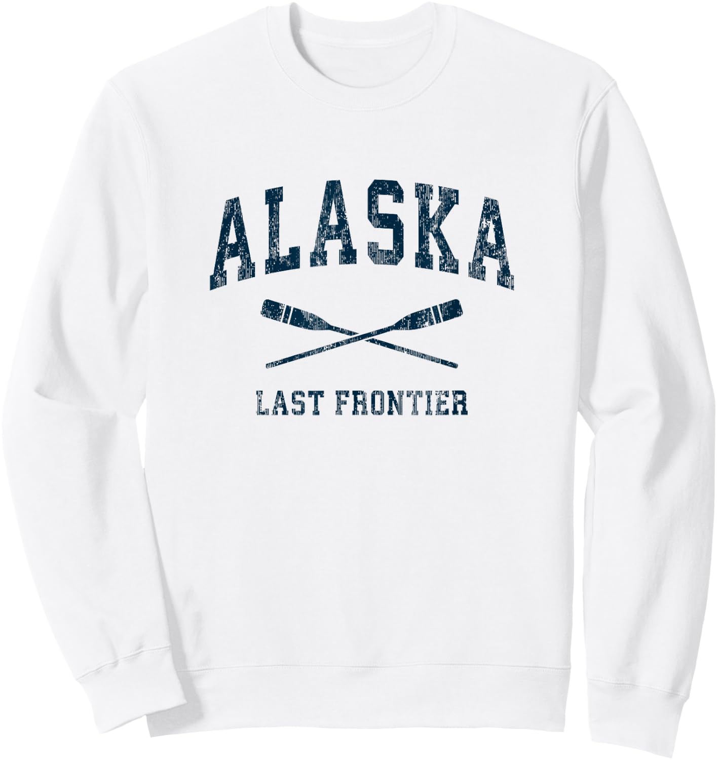 Alaska Vintage Nautical Paddles Sports Oars Sweatshirt - Sweatshirt | White