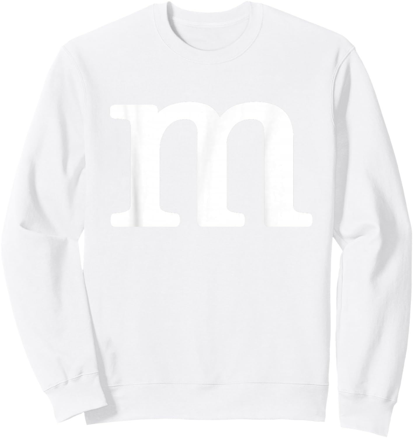 Letter M Funny Group Halloween Team Easy Lazy Costume Sweatshirt - Sweatshirt | White