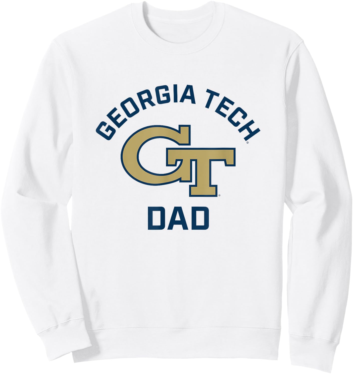 Georgia Tech Yellow Jackets Arched Dad Sweatshirt - Sweatshirt | White