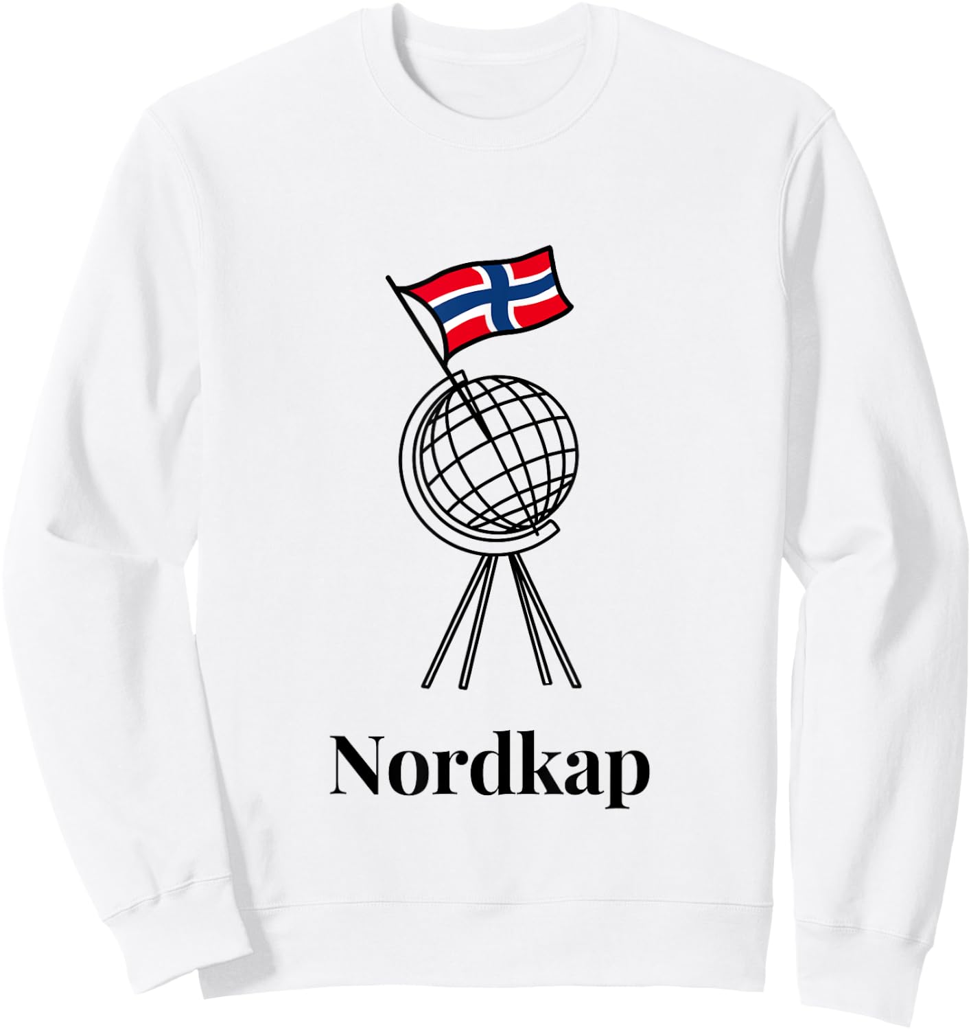 North Cape Norway Flag Sweatshirt - Sweatshirt | White