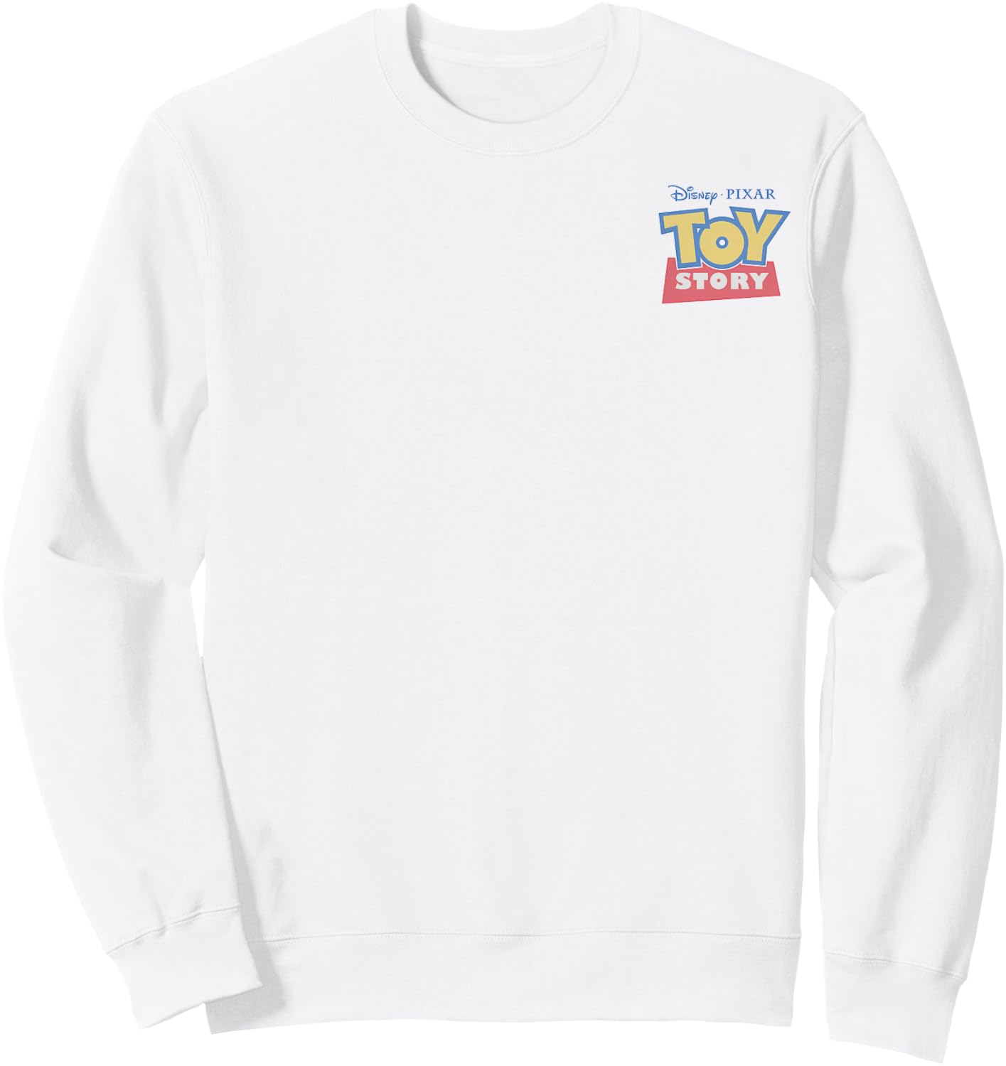Disney Pixar Toy Story Left Chest Logo Front & Back Sweatshirt - Sweatshirt | White