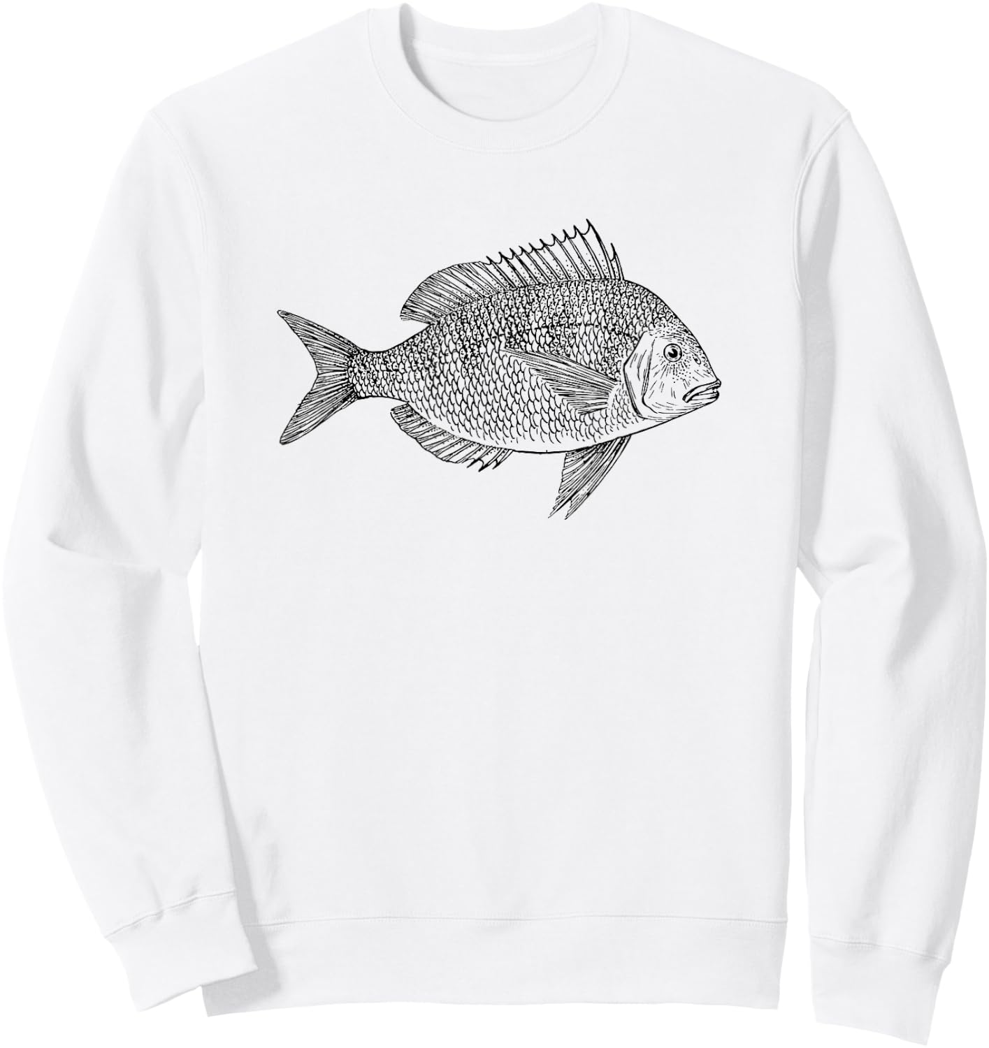 Fisherman Gift Scup Fish Sweatshirt - Sweatshirt | White