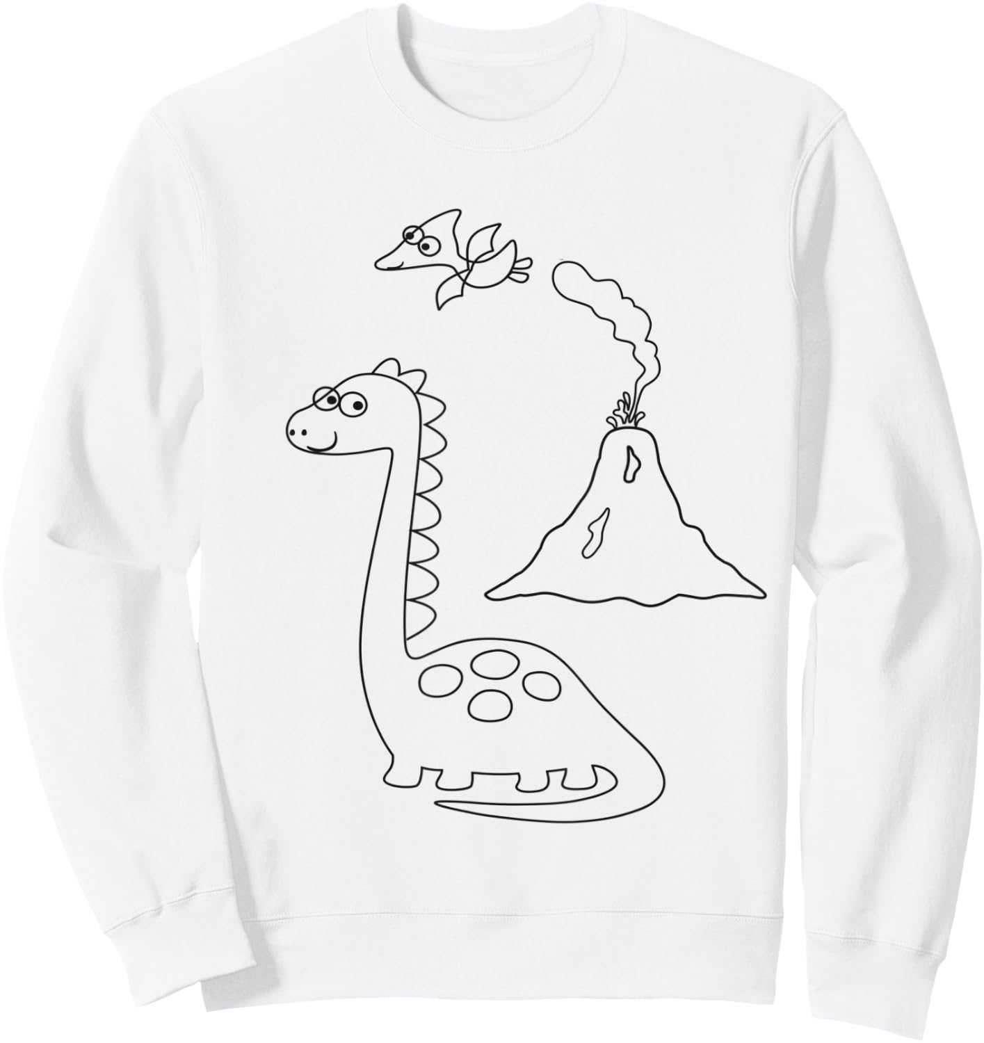 Creative Dino Dinosaurs - Paint & Paint Yourself Sweatshirt - Sweatshirt | White