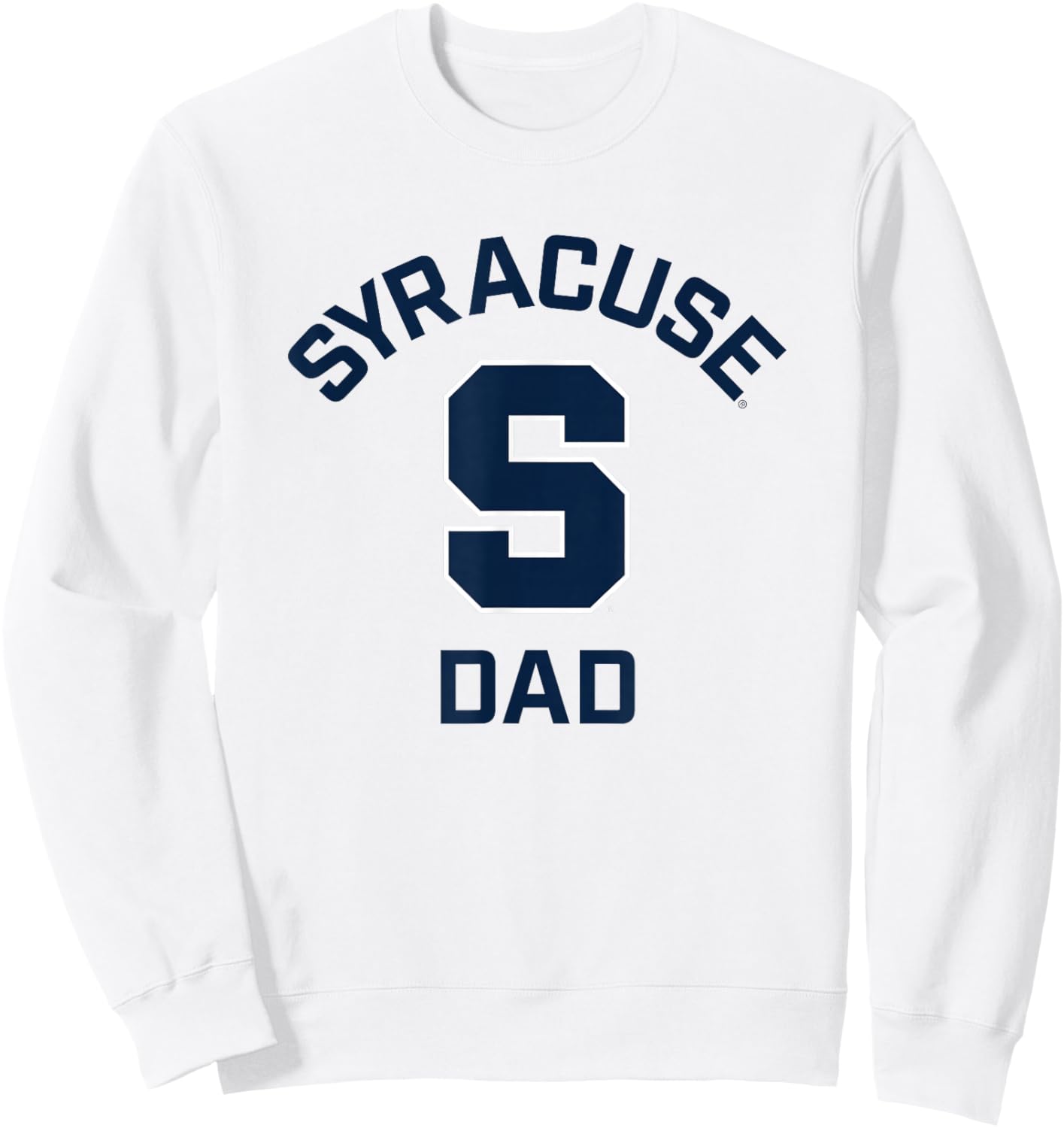Syracuse University Orange Arched Dad Sweatshirt - Sweatshirt | White