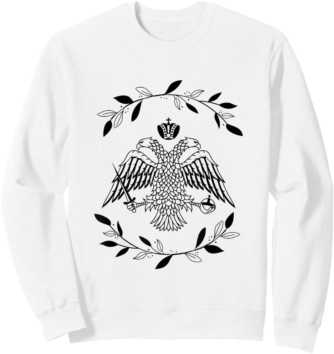 Byzantine Eagle - Eastern Orthodox Christian Faith Branch Sweatshirt - Sweatshirt | White