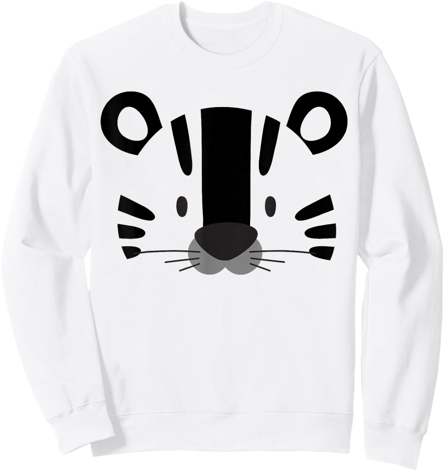Cute Childrens Tiger Stuff Products Kids Cartoon Tiger Face Sweatshirt - Sweatshirt | White