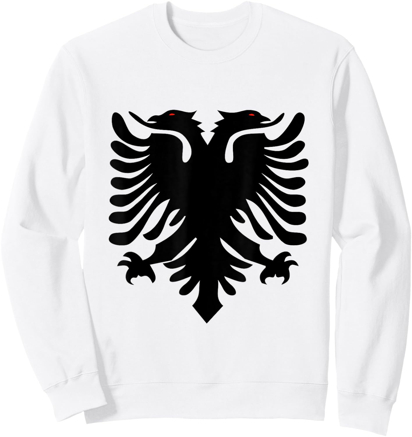 Albanian Flag Albania eagle Sweatshirt - Sweatshirt | White