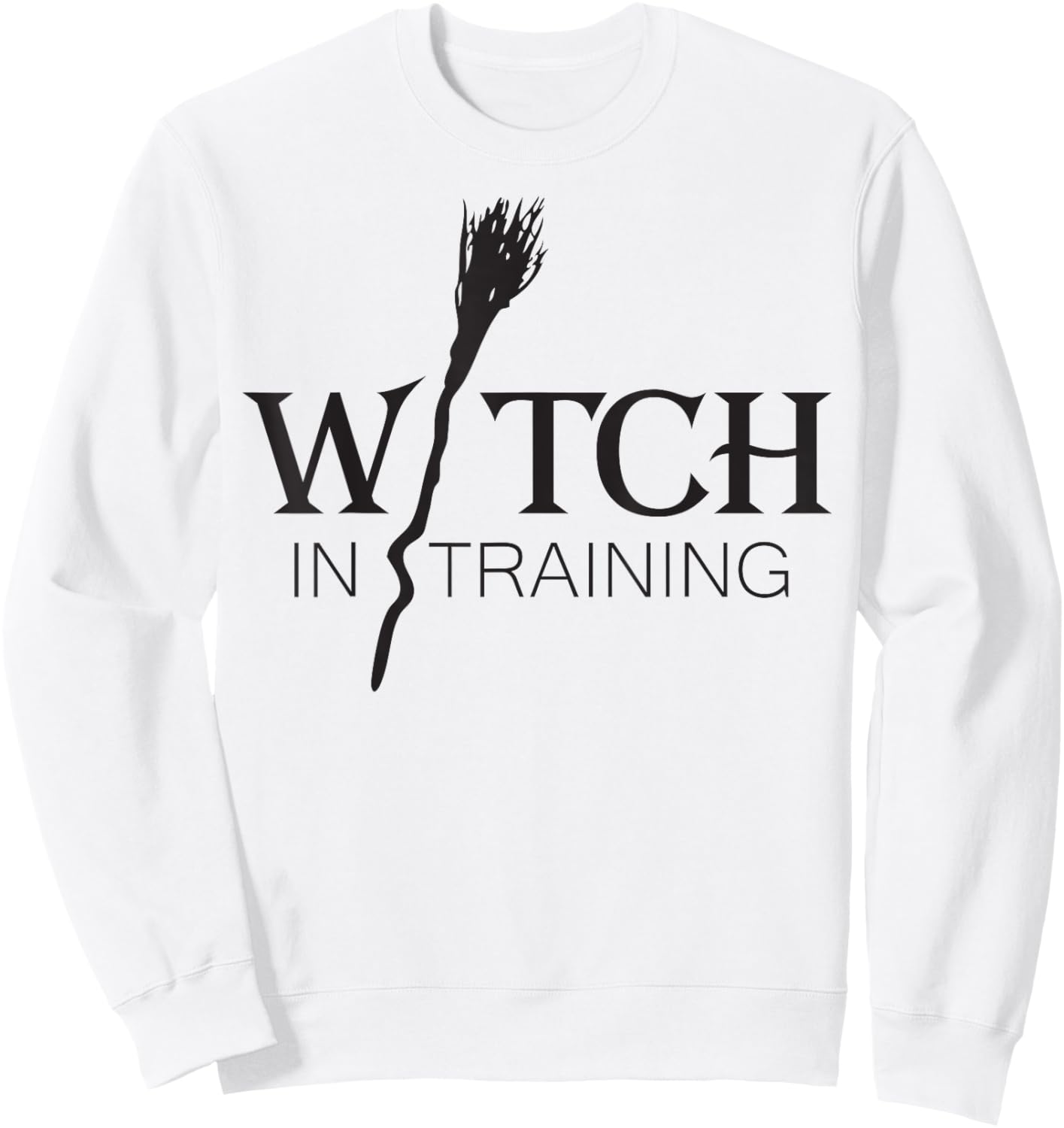 Witch in Training Fantasy Broomstick Sweatshirt - Sweatshirt | White