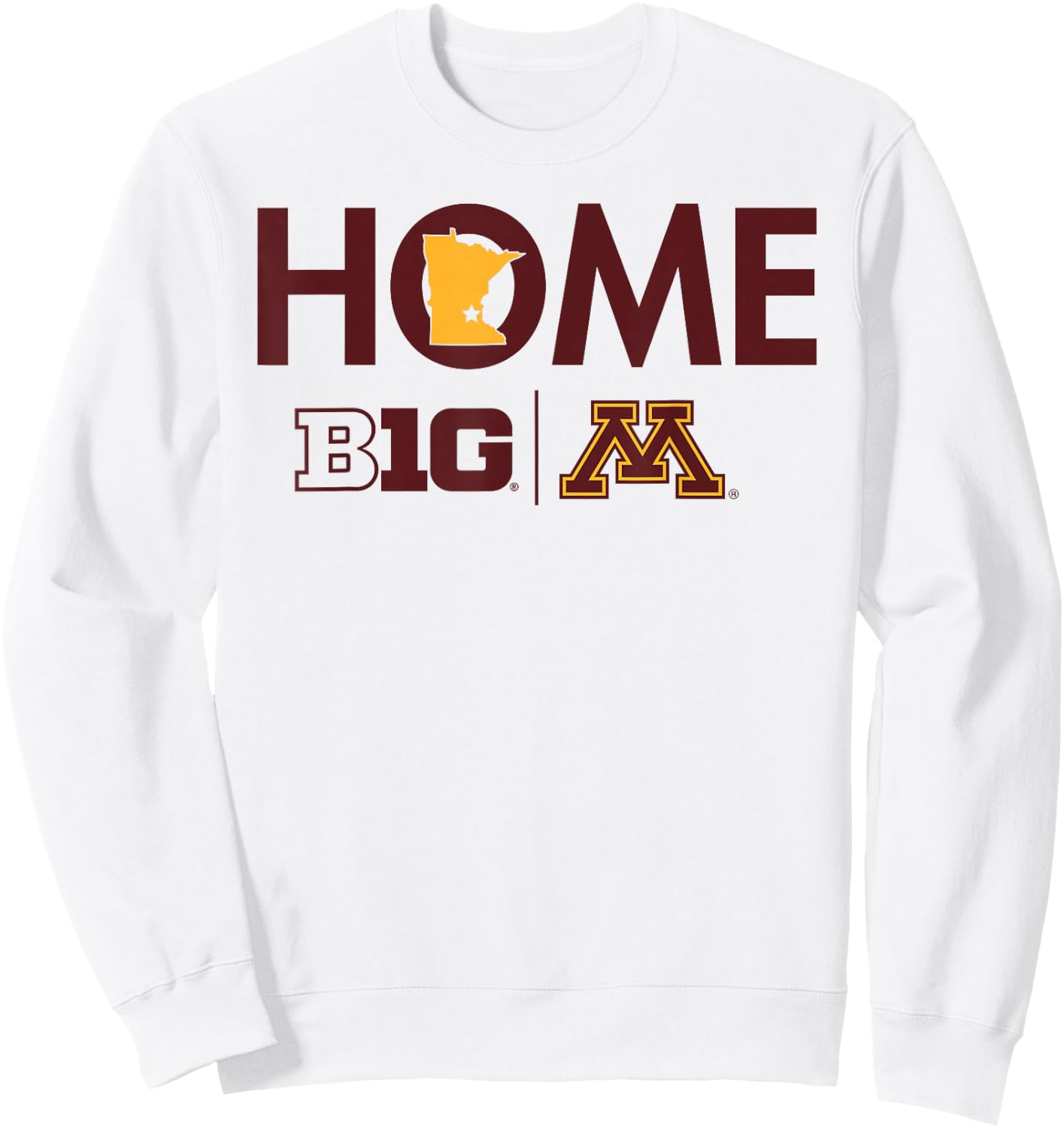 Minnesota Golden Gophers Big 10 Home Officially Licensed Sweatshirt - Sweatshirt | White