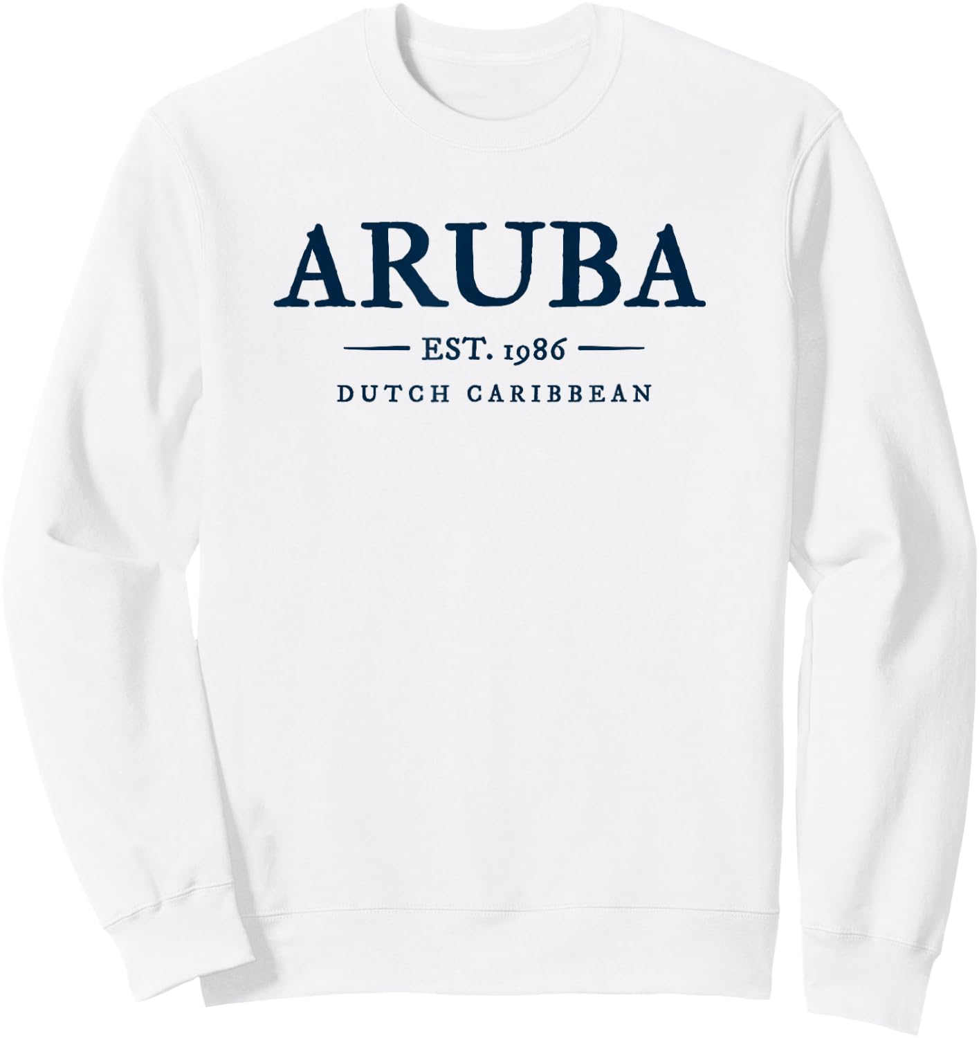 Aruba Throwback Letter Cruise Vacation Souvenir Sweatshirt - Sweatshirt | White
