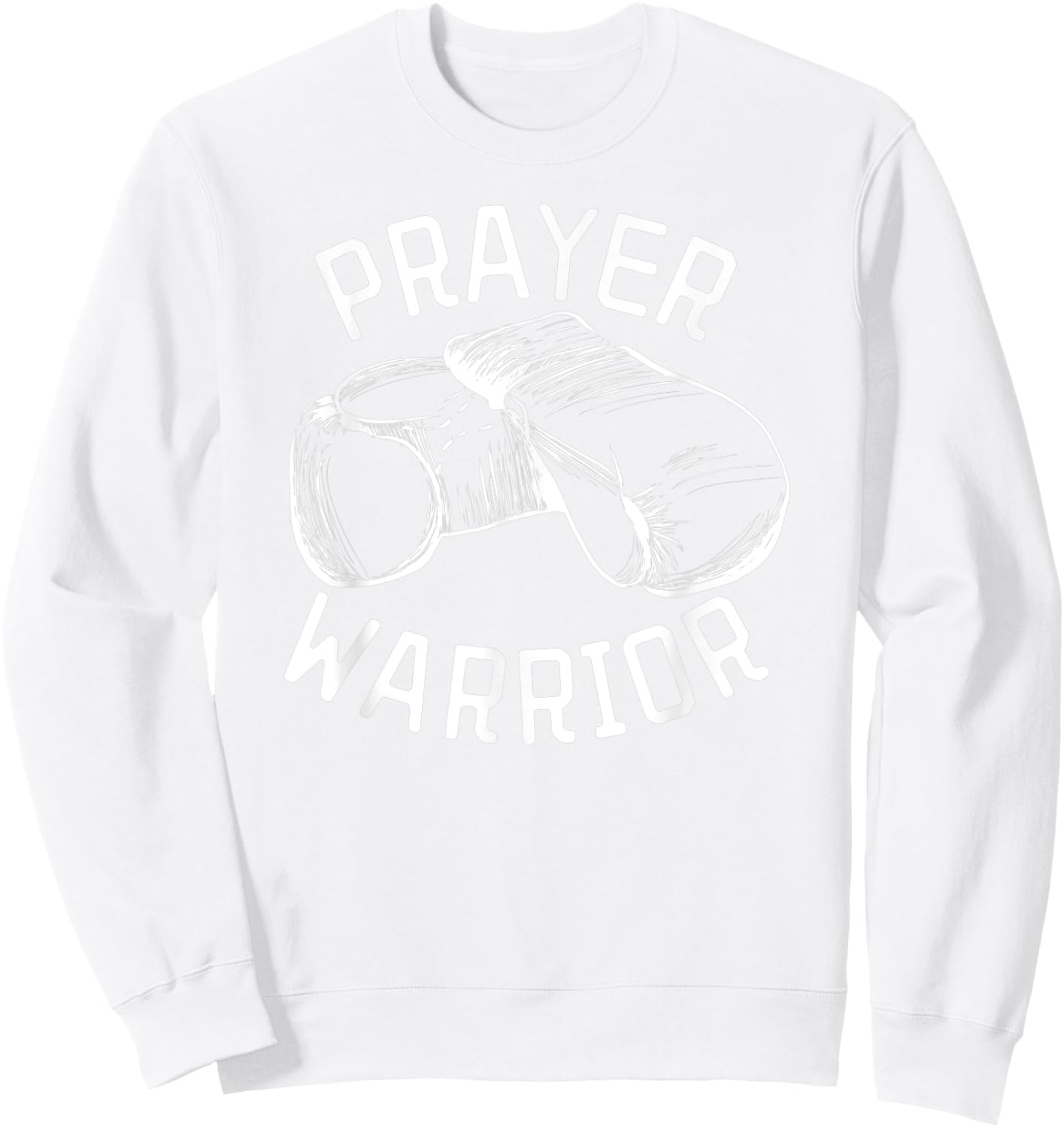 Pink Prayer Warrior Christian Breast Cancer Awareness Pink Sweatshirt - Sweatshirt | White