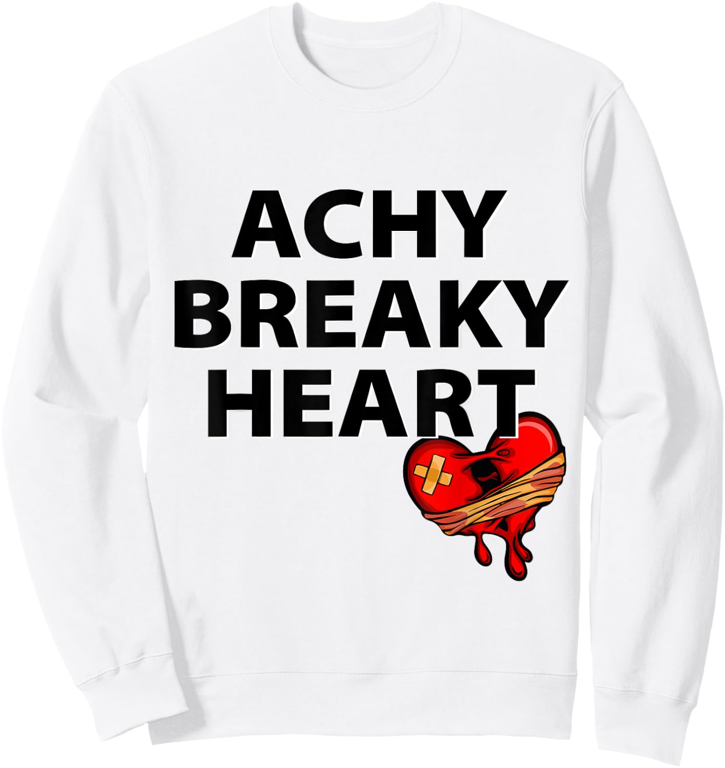 Achy Breaky Heart Sweatshirt - Sweatshirt | White