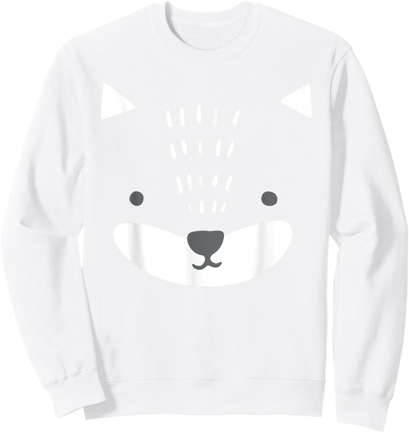 Cute Fox Face Halloween Costume Sweatshirt - Sweatshirt | White