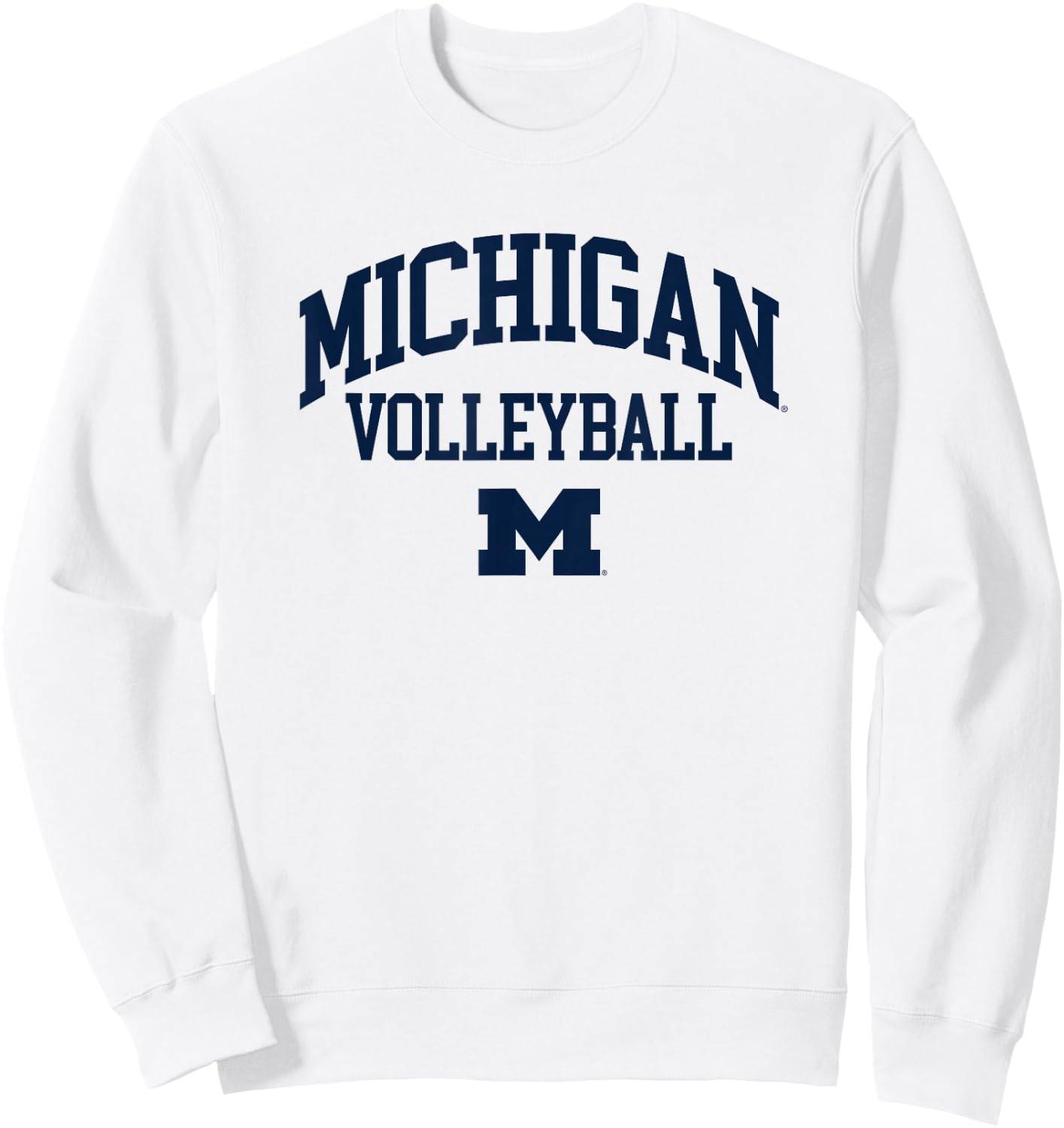 University of Michigan Wolverines U of M Volleyball Sweatshirt - Sweatshirt | White