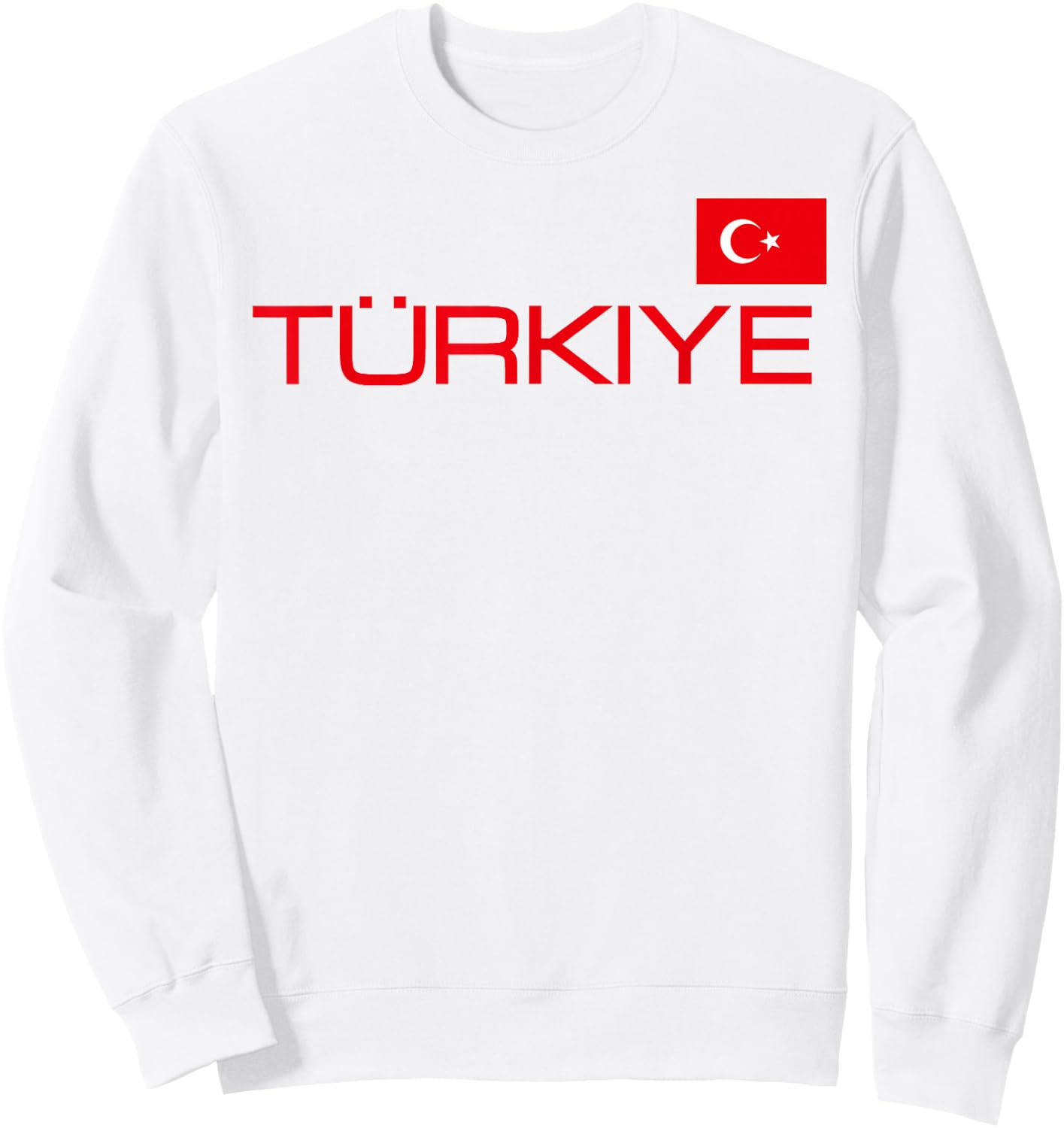Turkiye Turkey Flag Turkish Sports Jersey Style Sweatshirt - Sweatshirt | White