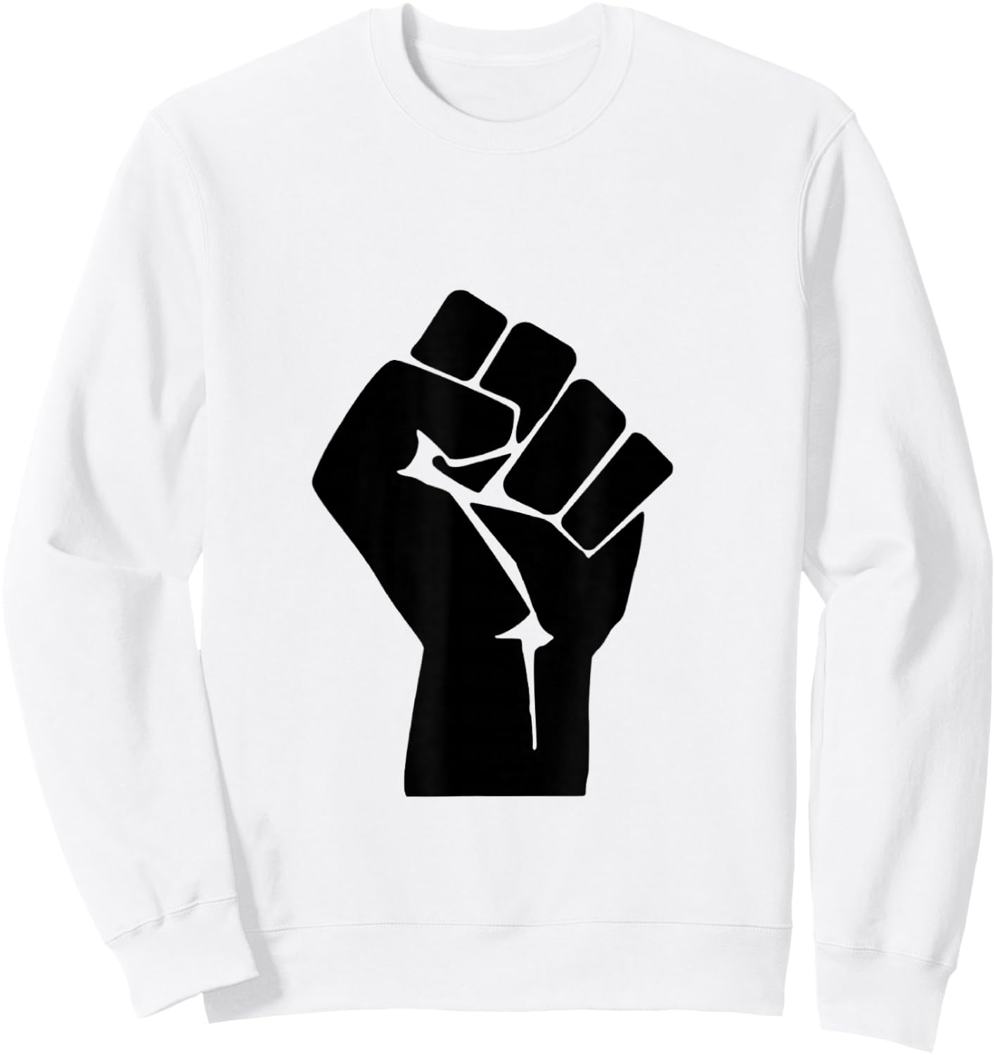 Raised Clenched Fist Resist Protest Sweatshirt - Sweatshirt | White