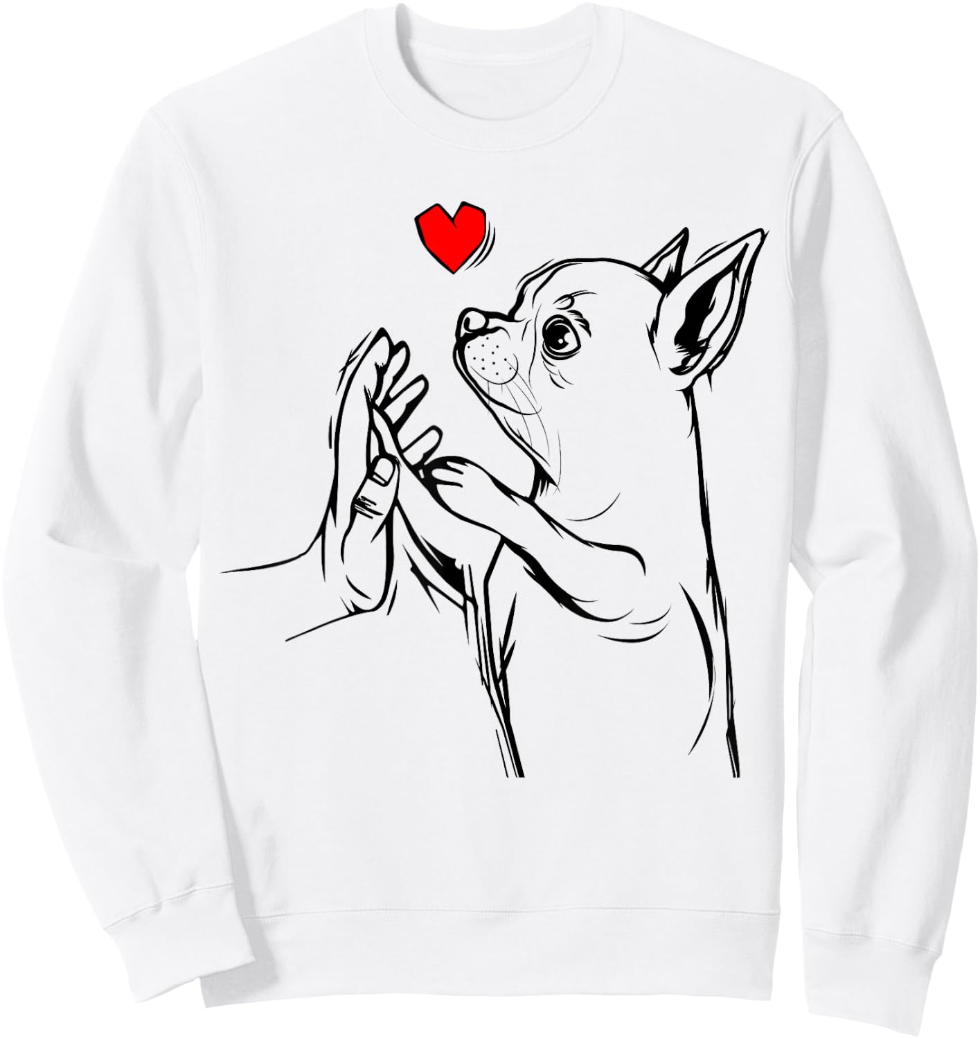 Chihuahua Love Dog Mom Girls Sweatshirt - Sweatshirt | White