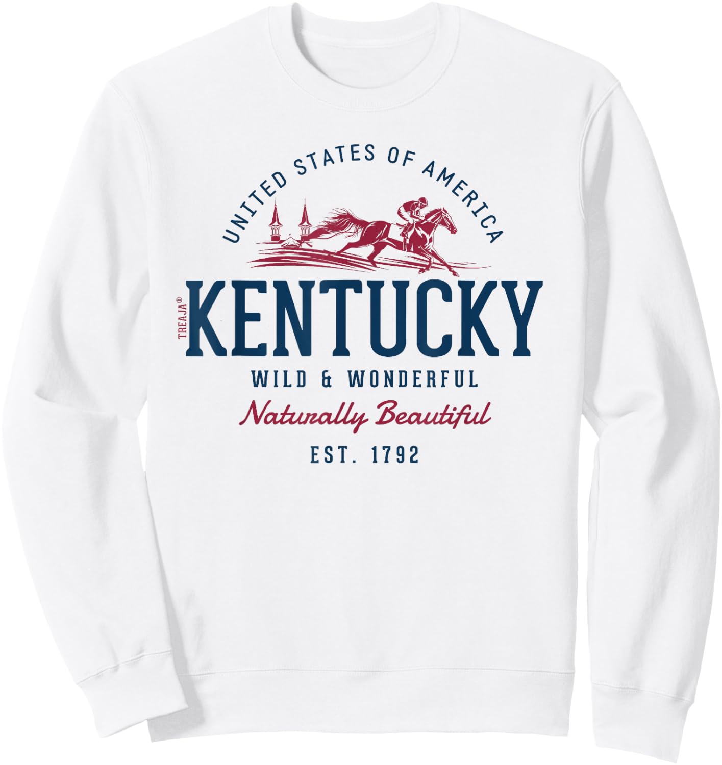 Vintage-Looking Retro Styled Kentucky Sweatshirt - Sweatshirt | White