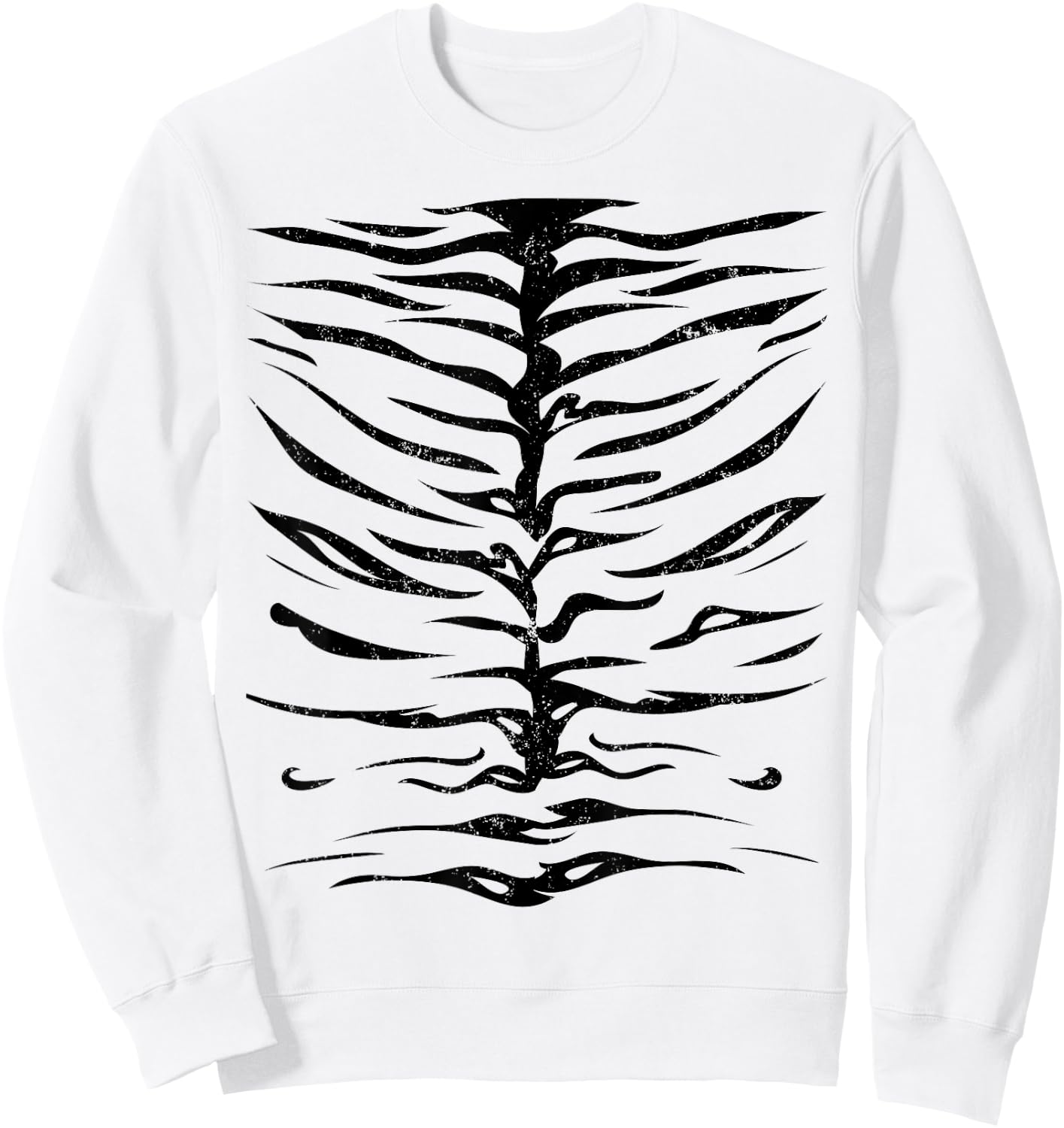 Orange Striped Tiger Halloween Costume Party Sweatshirt - Sweatshirt | White